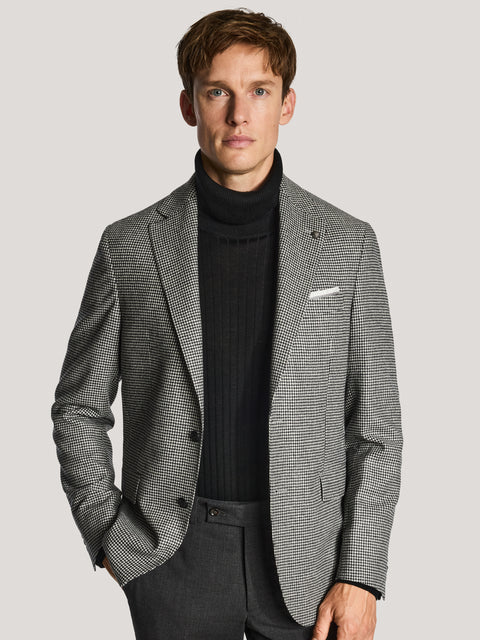 Midland Black and White Houndstooth Blazer