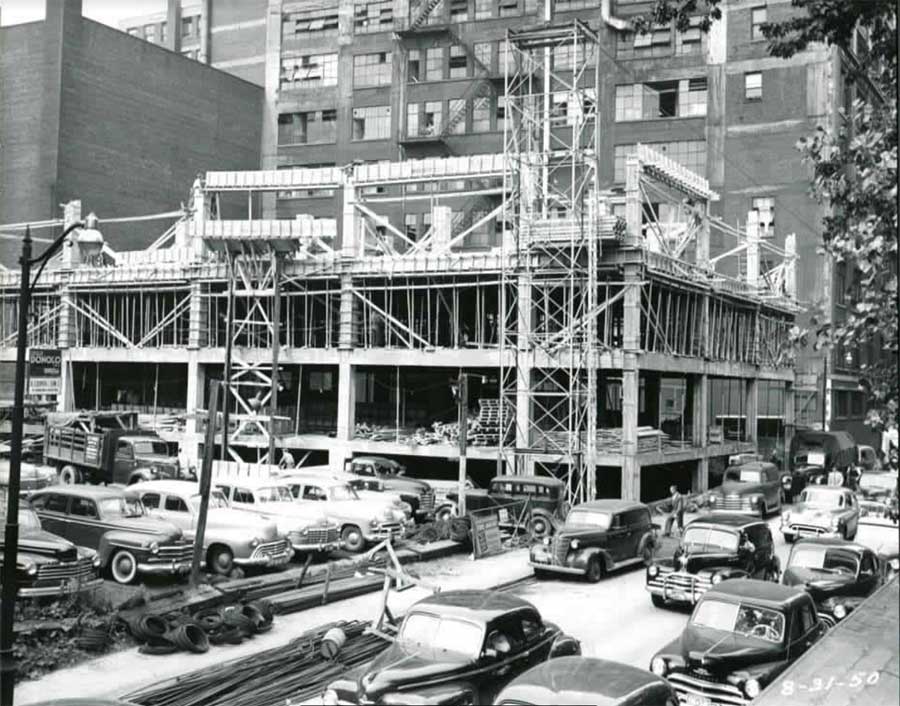 Construction of new Jack Victor factory in 1951