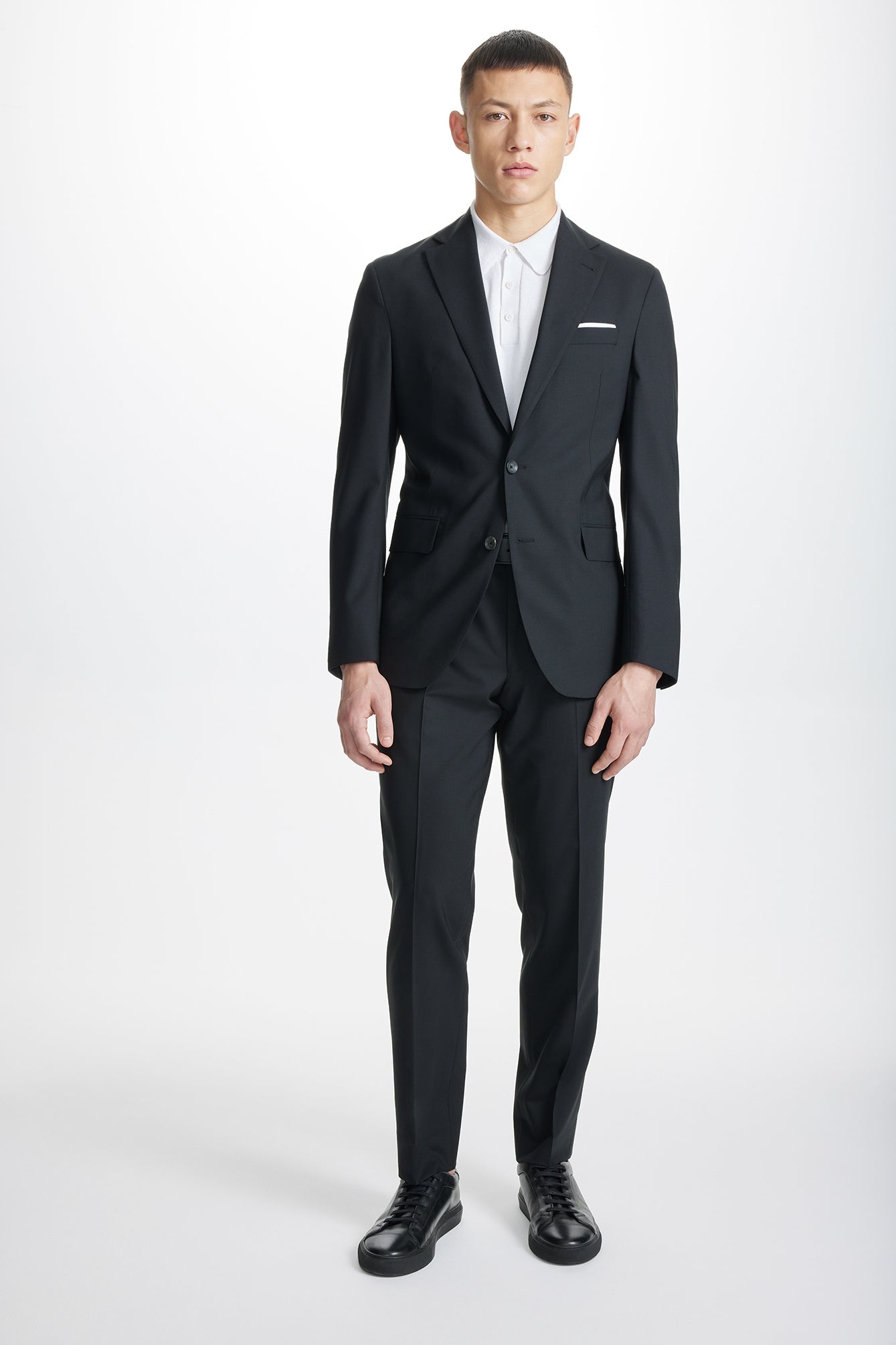 Alt view 2 Dean Solid Wool Stretch Suit in Black