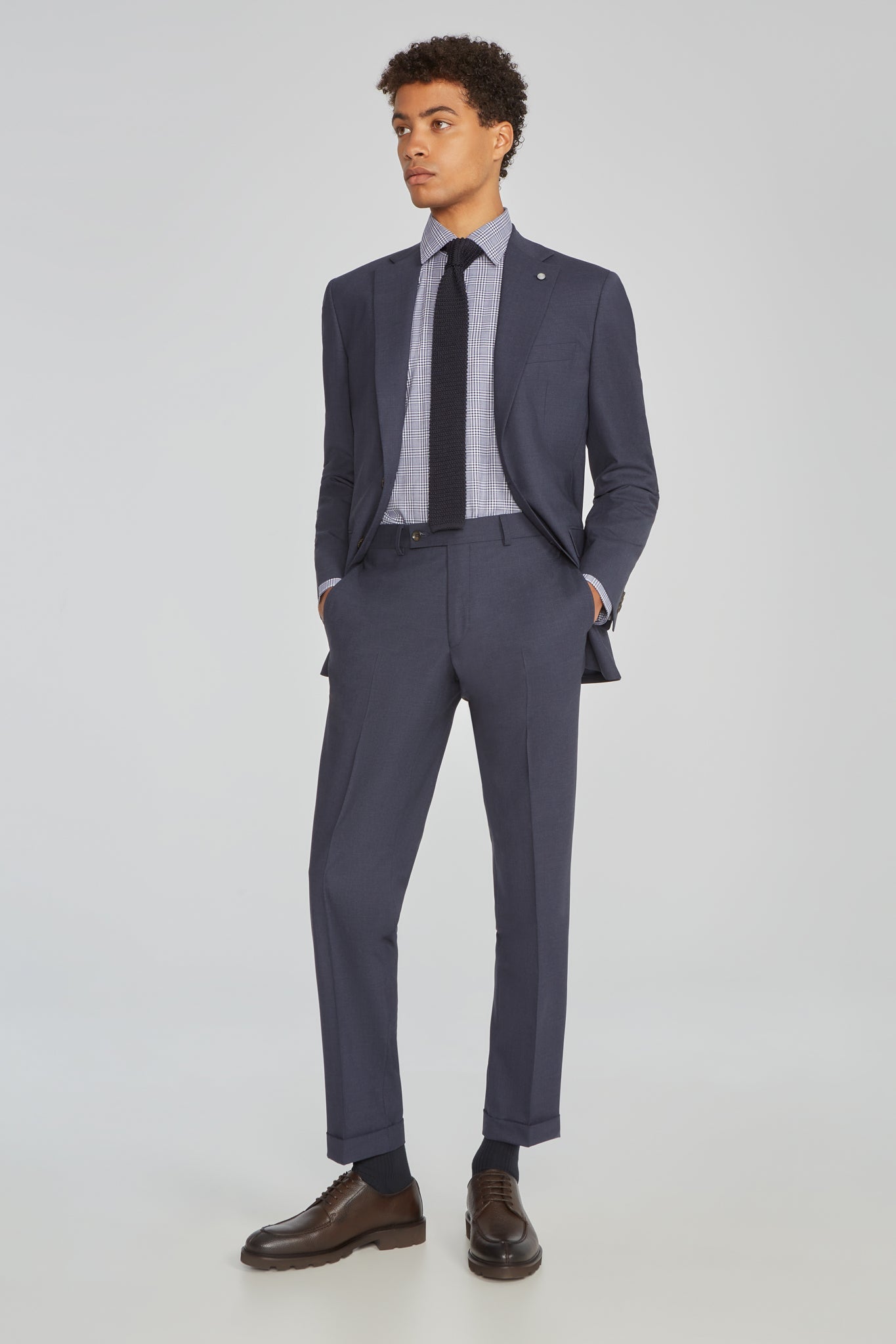 Alt view Dean Solid Wool Stretch Suit in Blue