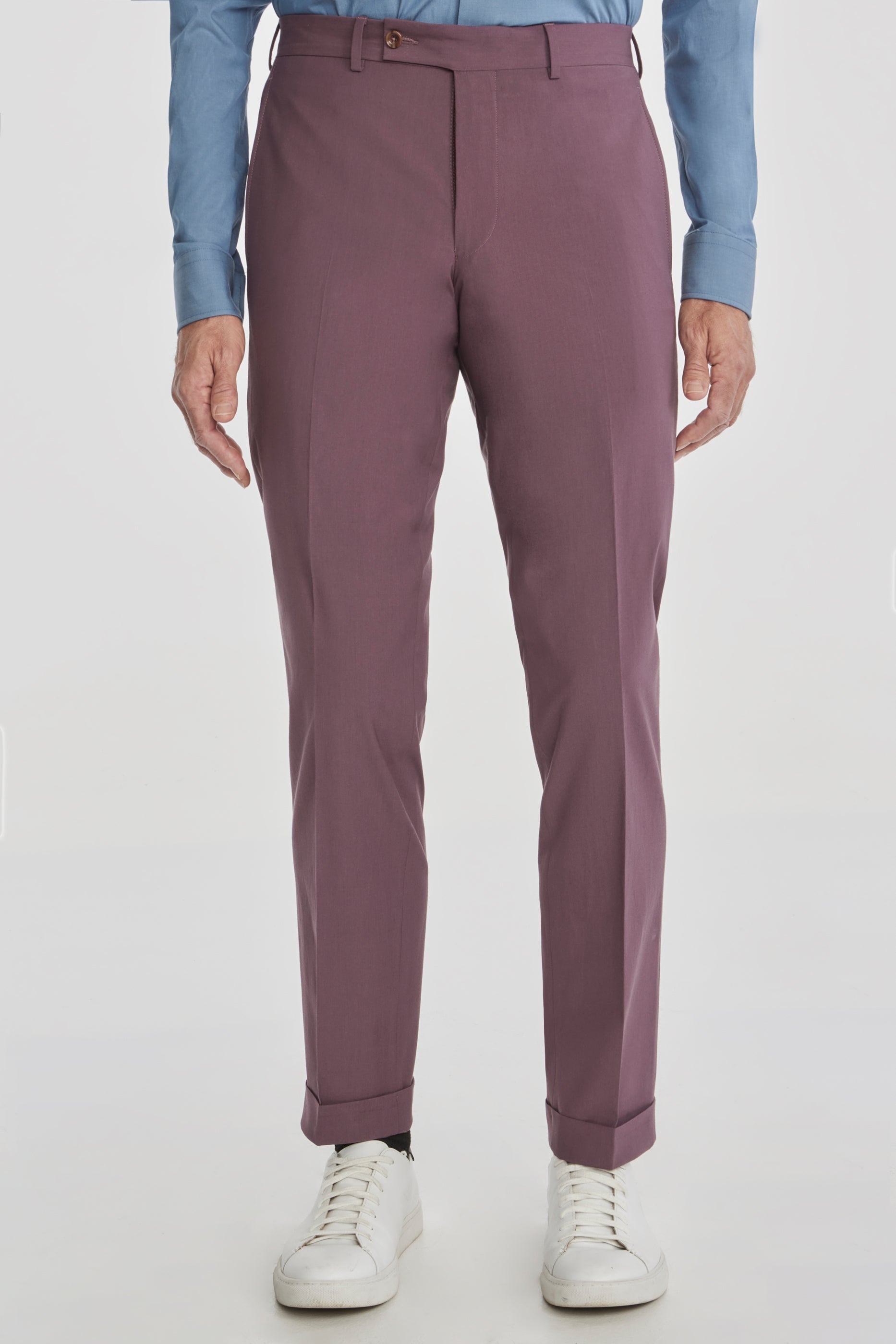 Alt view 3 Midland Solid Wool Cotton Stretch Suit in Berry