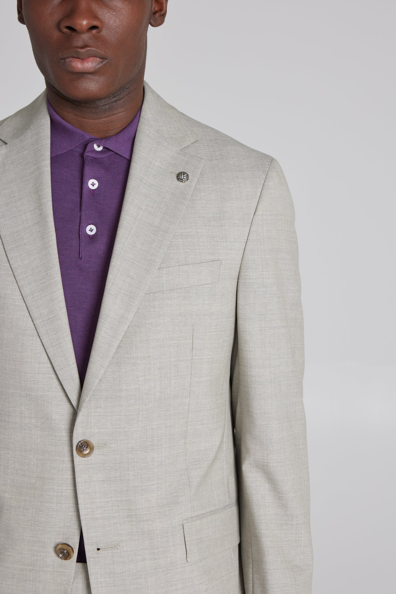 Alt view 2 Midland Solid Wool Suit in Taupe