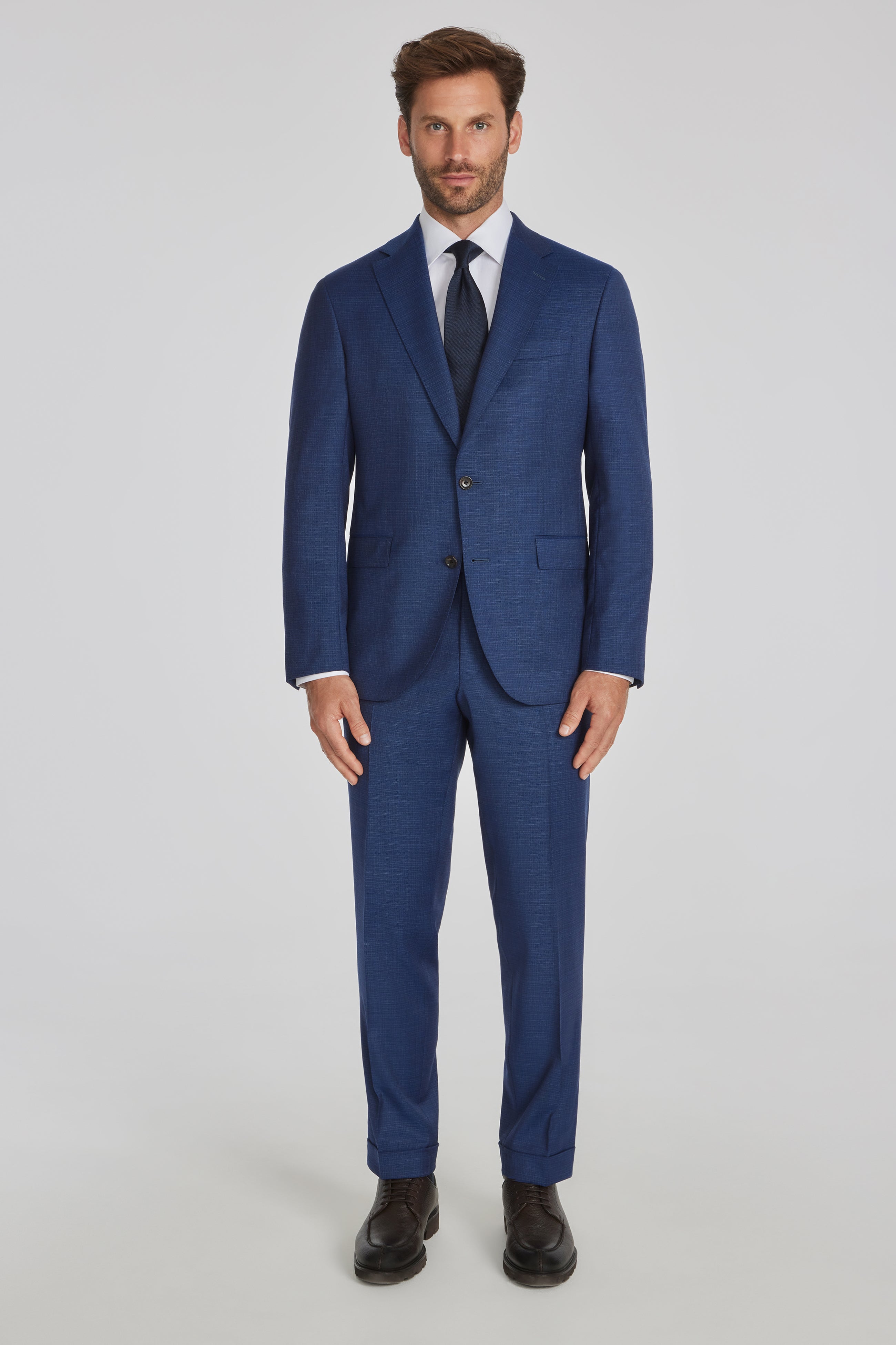 Alt view 2 Esprit Micro Pattern Super 120's Wool Stretch Suit in Blue