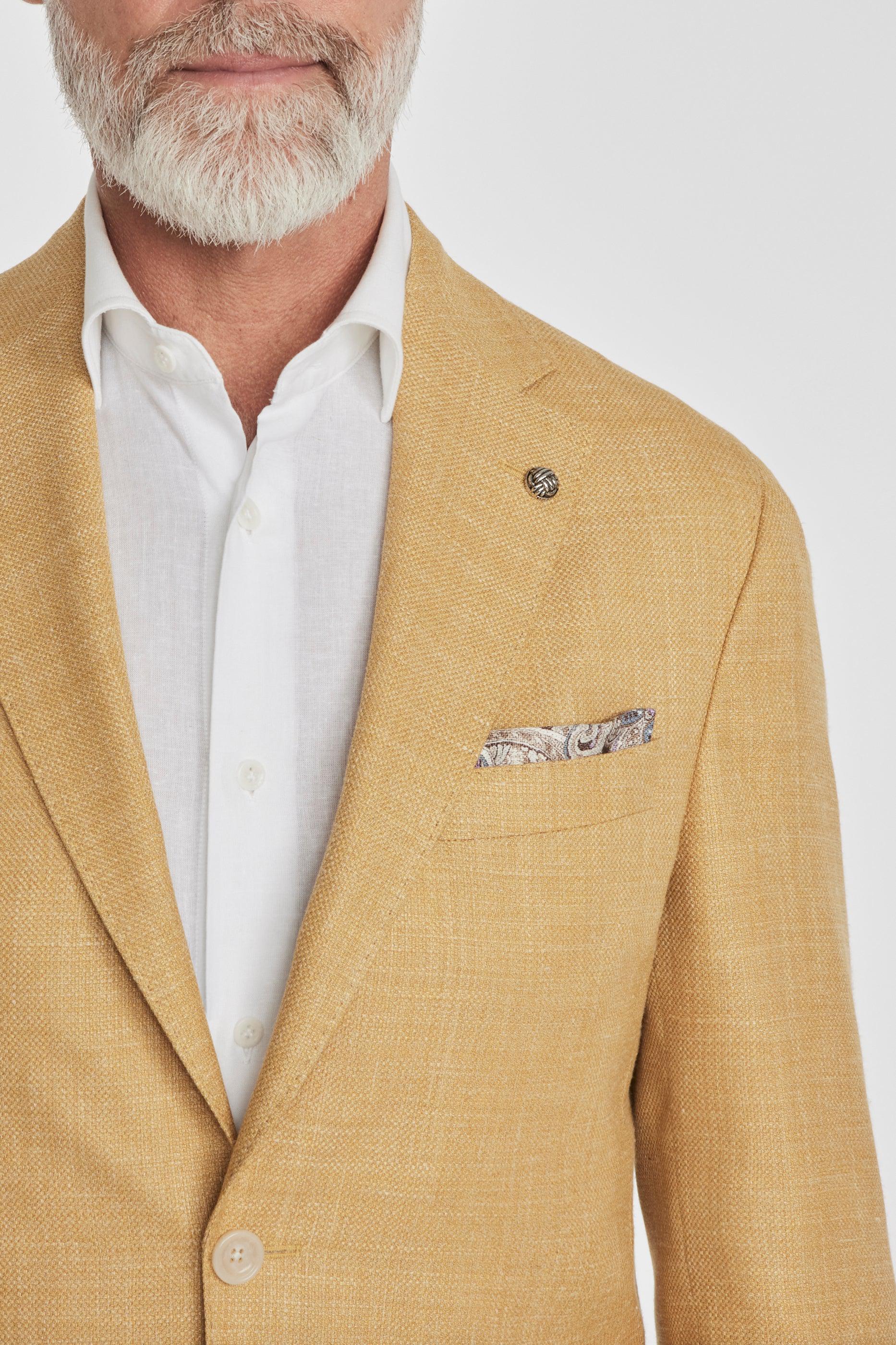 Alt view 1 Madison Solid Wool, Silk and Linen Blazer in Pale Yellow