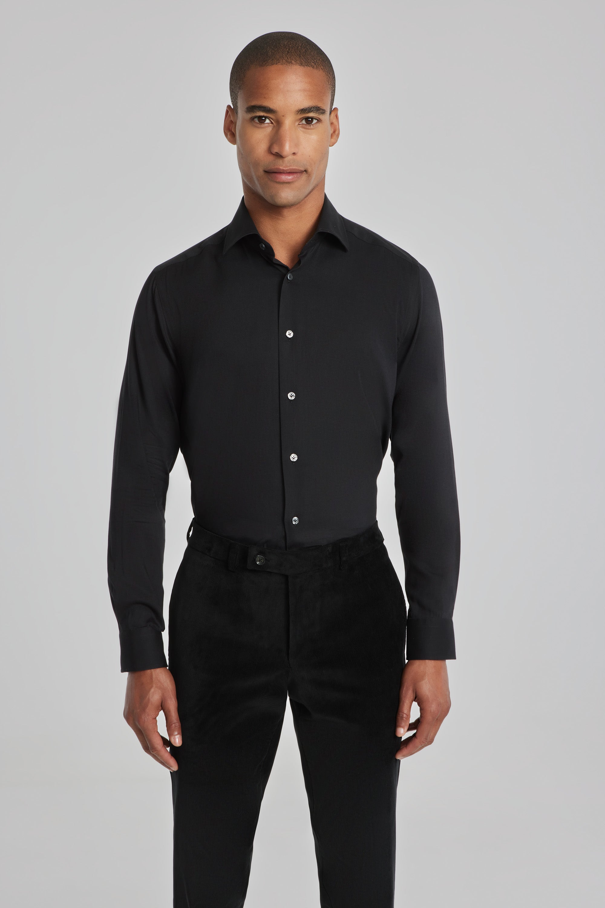 Alt view Cotton, Viscose and Silk Shirt in Black
