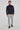 Alt view 3 Beaudry Wool, Silk and Cashmere Mock Neck Sweater in Navy