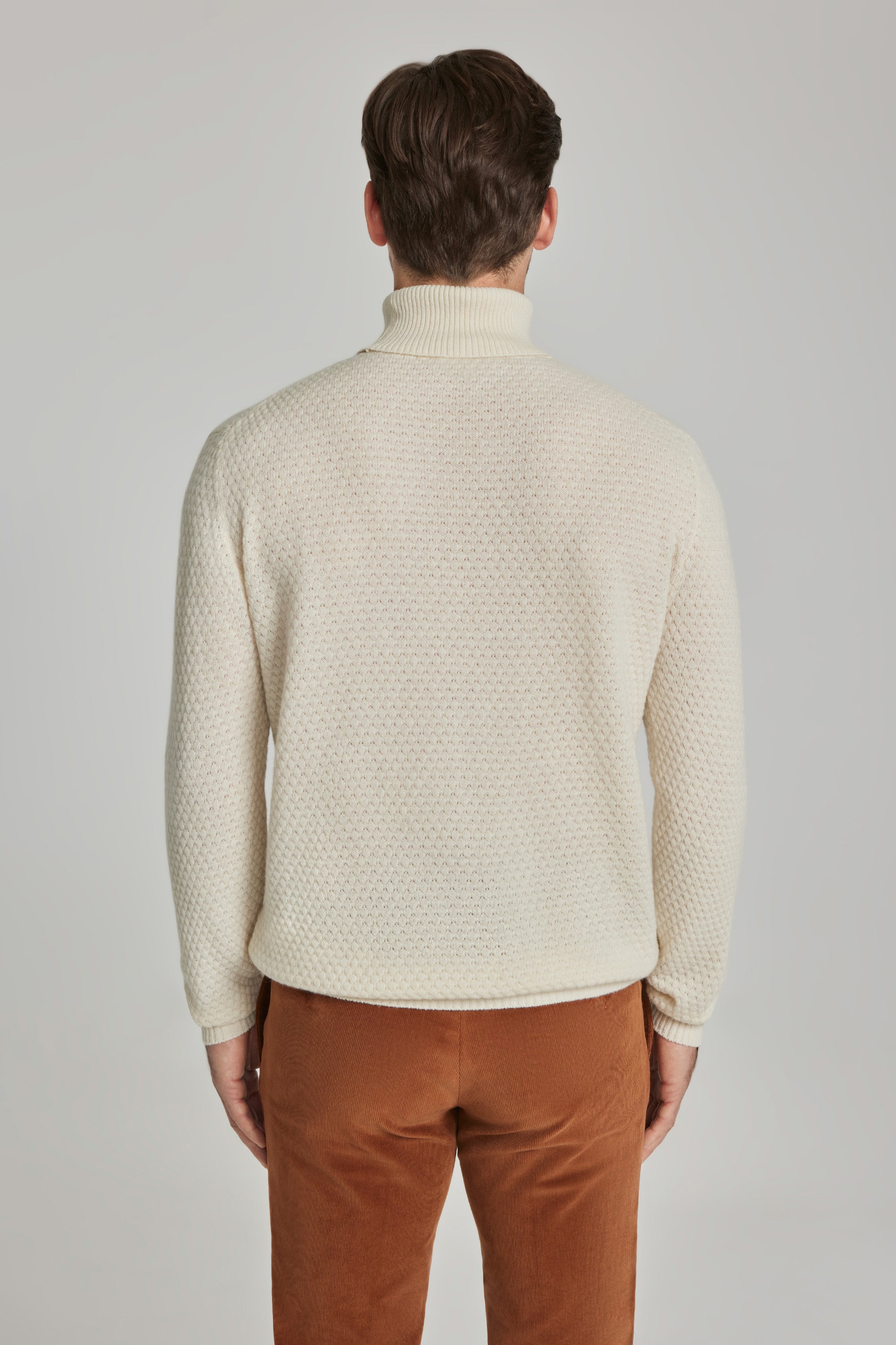 Alt view 3 Renfrew Solid Cashmere and Wool Turtleneck Sweater in Ecru