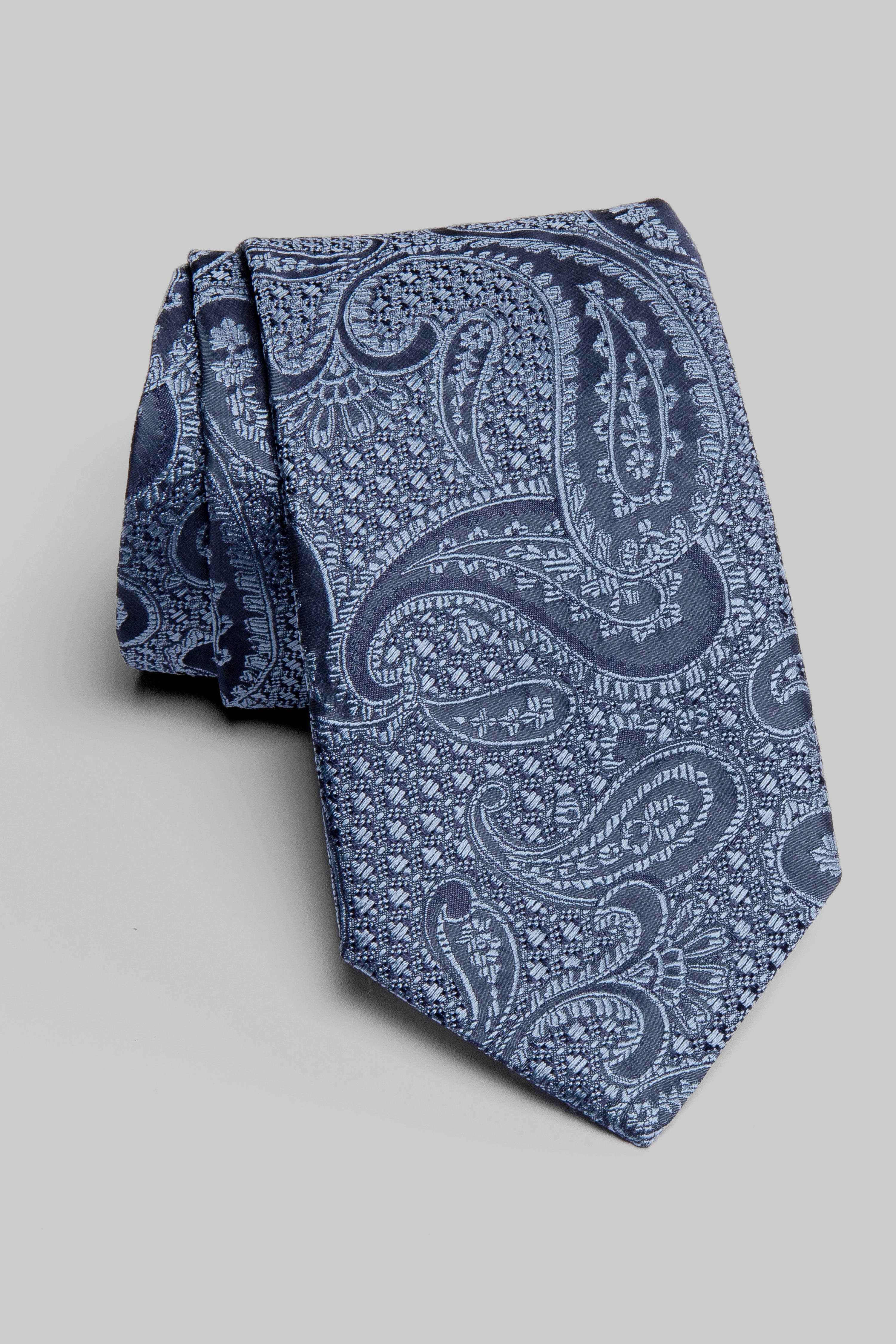 Alt view Paisley Woven Tie in Blue