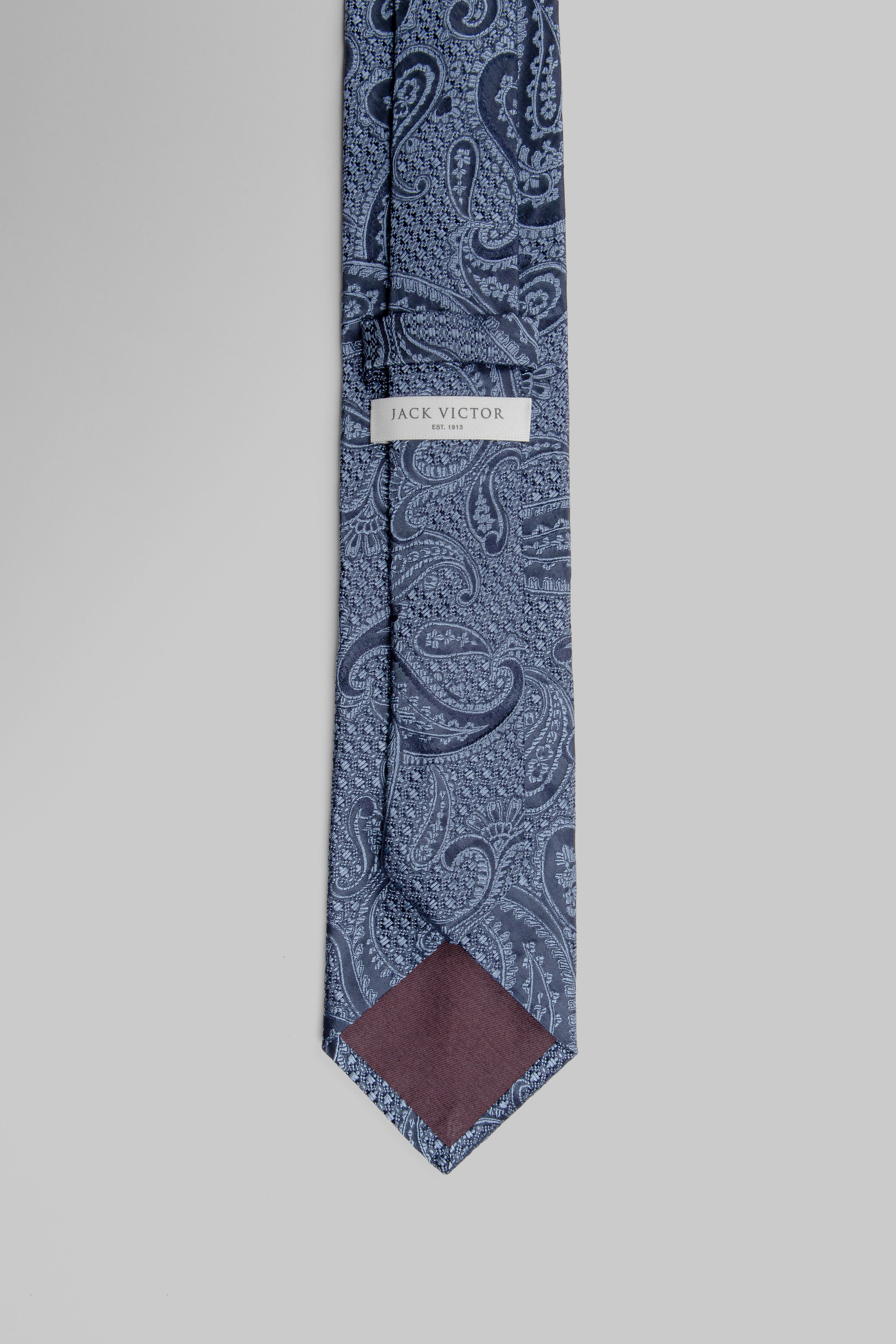 Blue Paisley Woven Tie