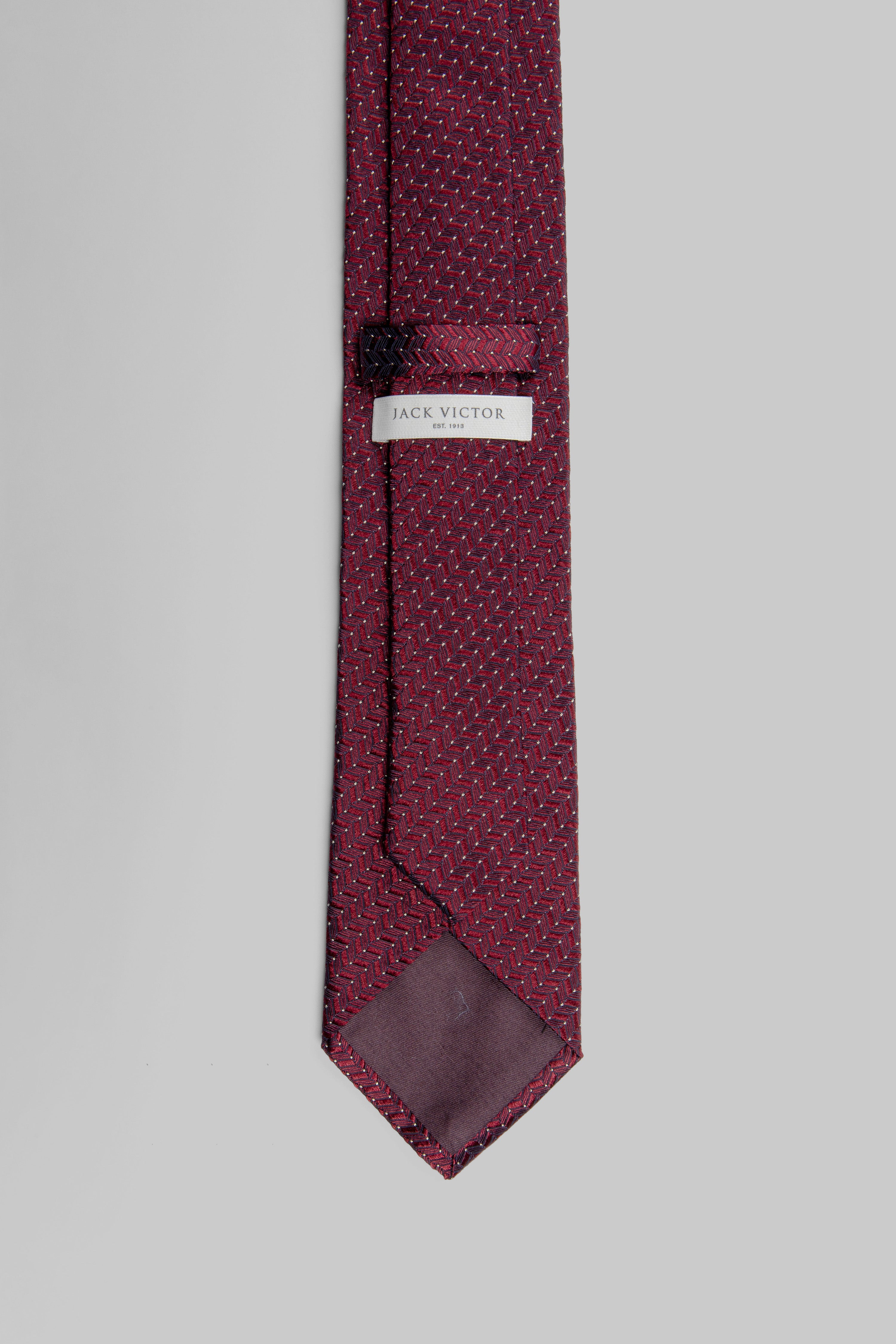 Burgundy Chevron Woven Tie