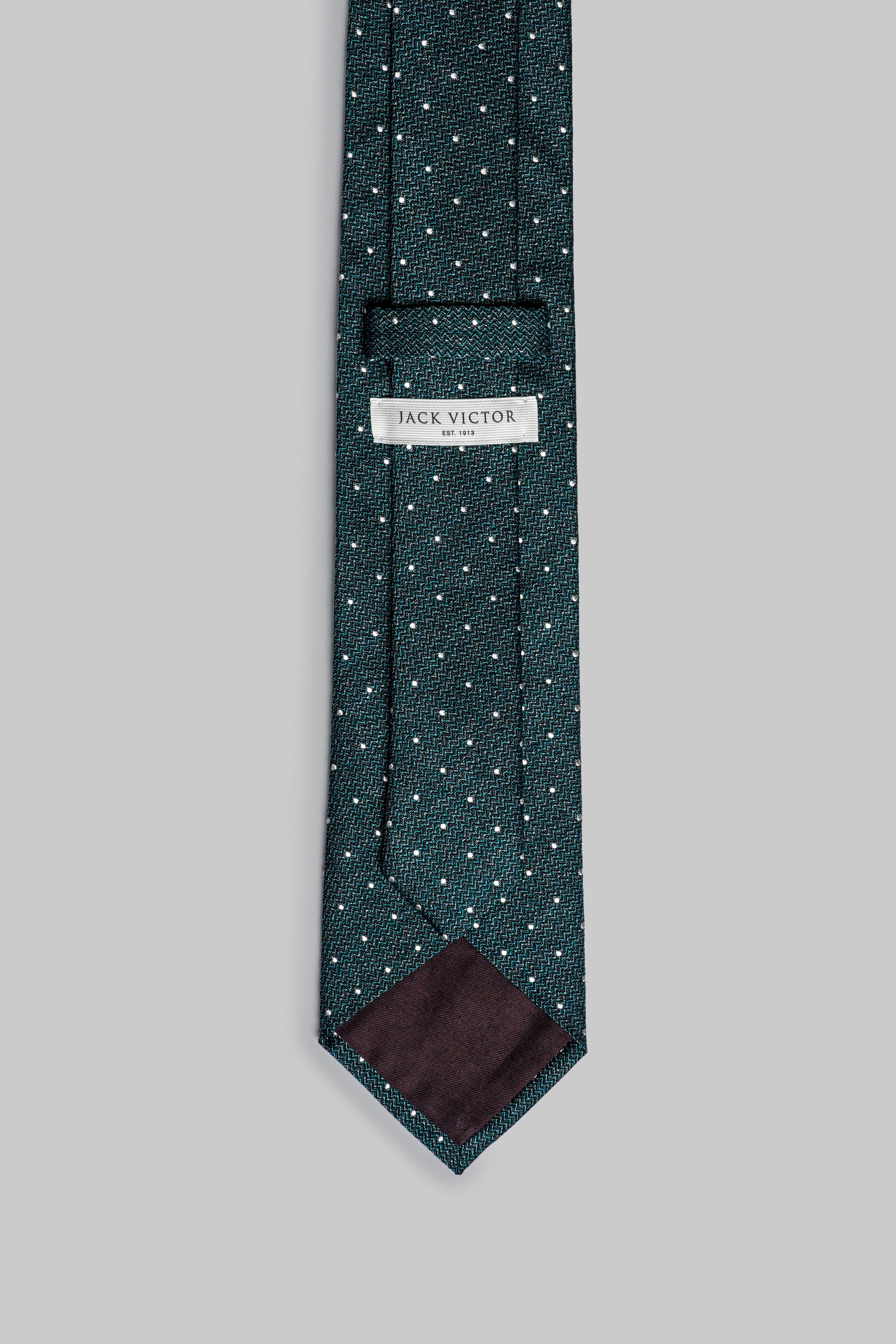 Alt view 2 Pindot Woven Tie in Teal