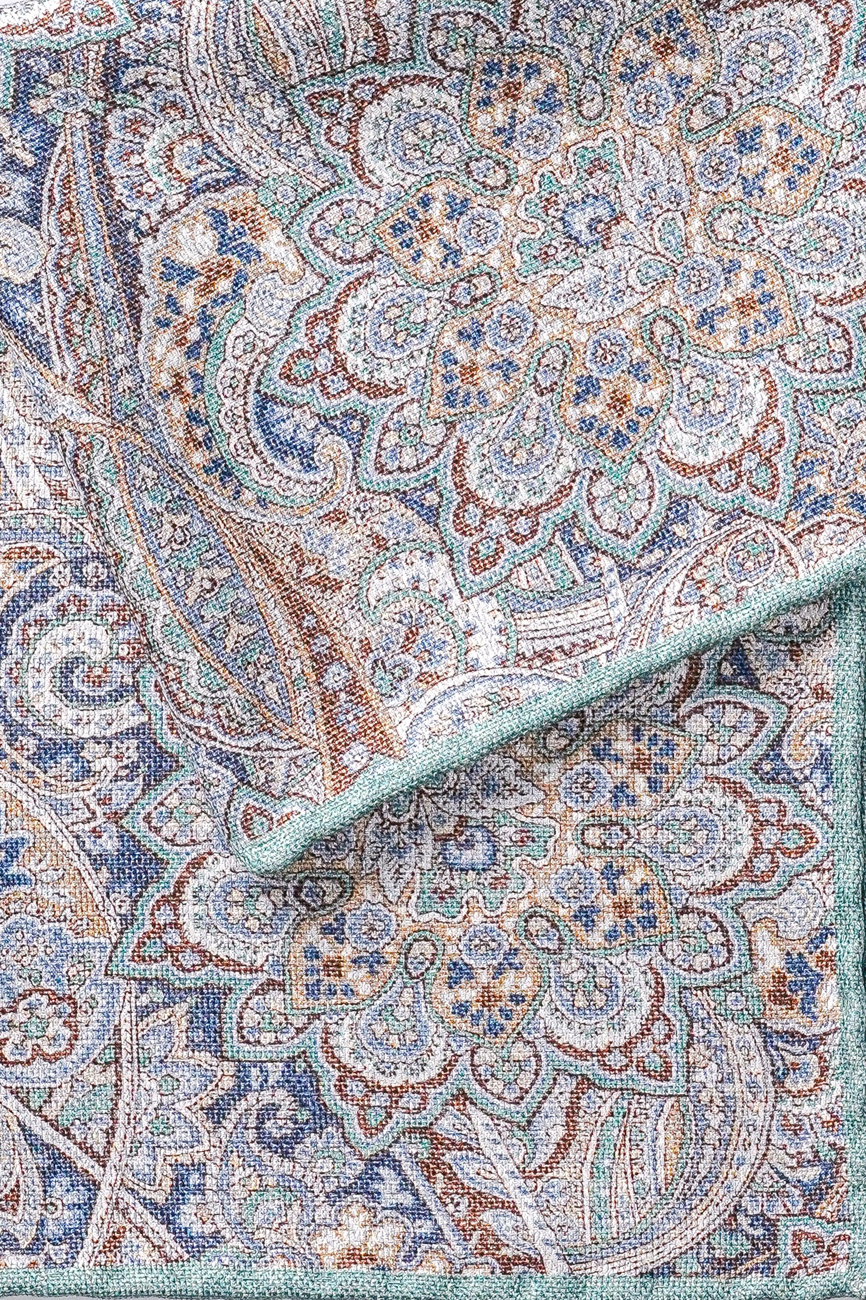Alt view 2 Silk Paisley Pocket Square in Sage