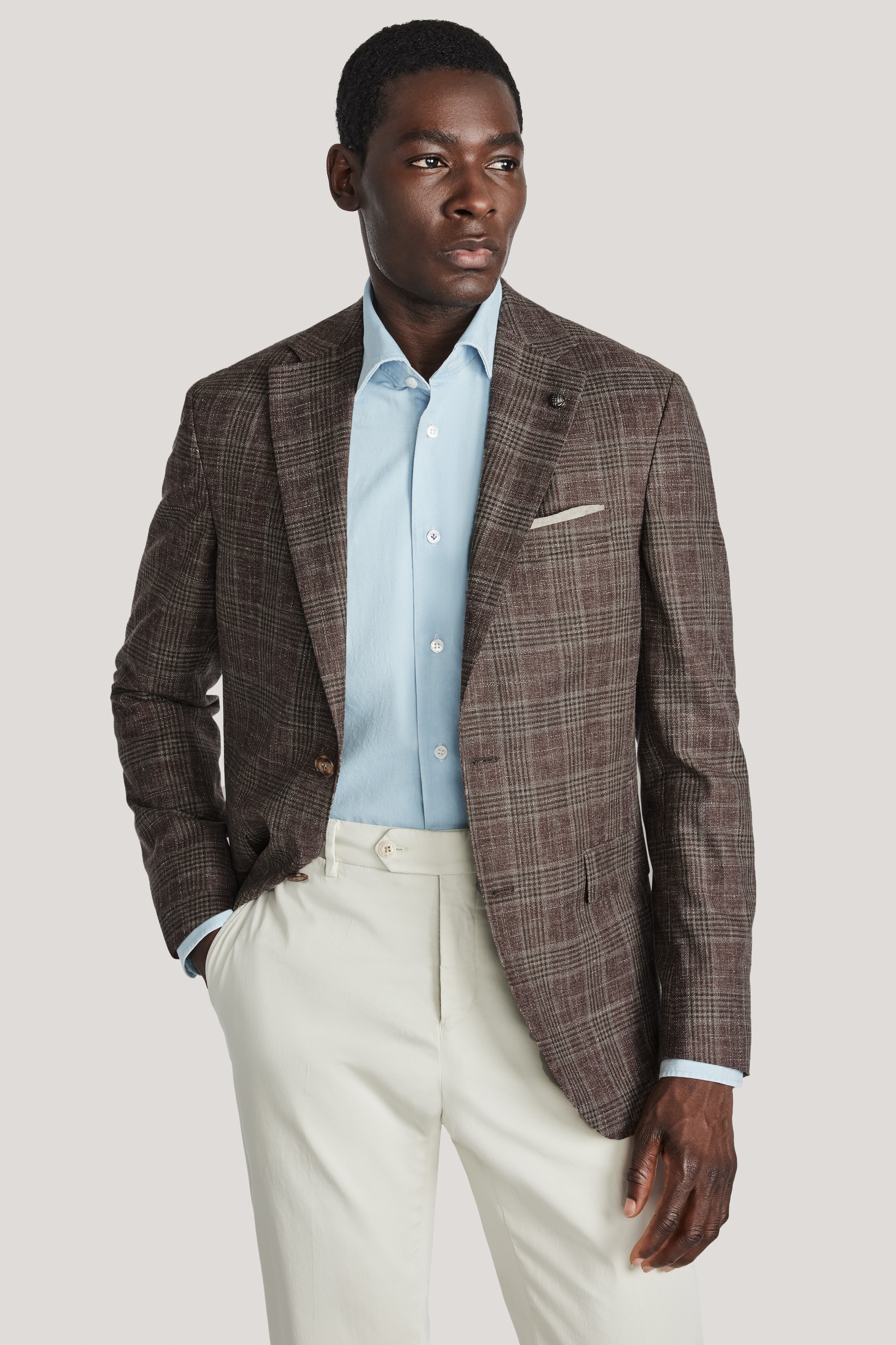 Midland Brown Plaid Blazer Midland Brown Plaid Blazer