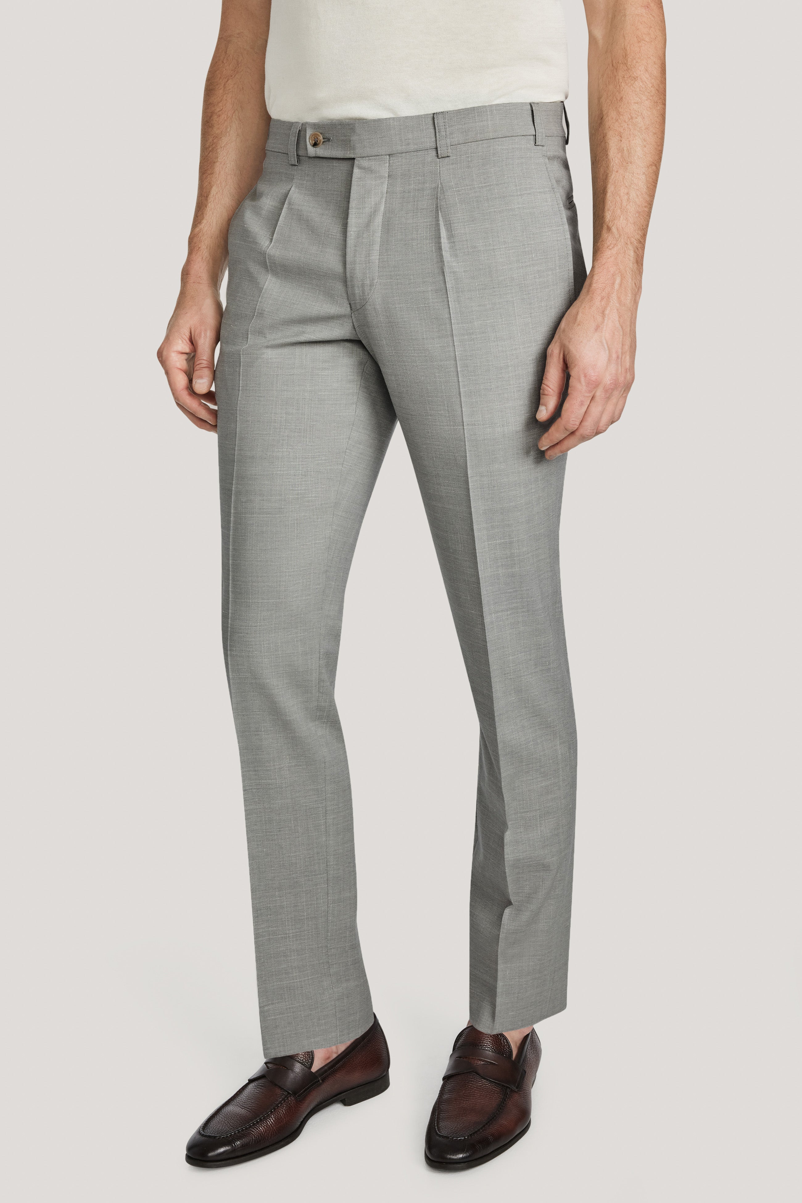 スーツ SAMUEL GUI YANG LEE TROUSER DOVE GREY Yves Grey Single Pleat Trouser – Jack Victor