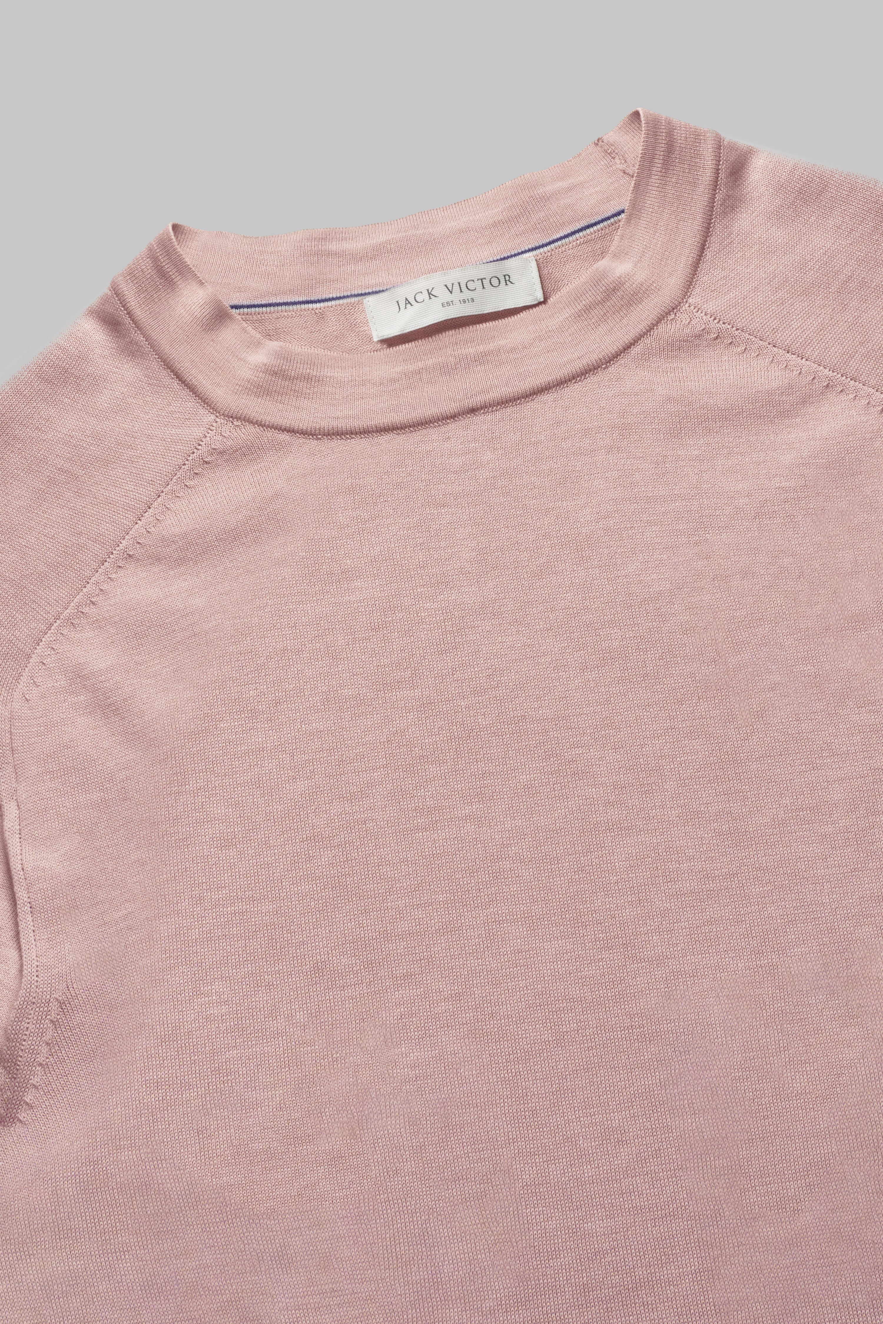 Alt view 1 SetiCo Cotton and Silk Knit Crew Neck in Pink