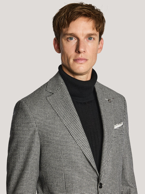 Midland Black and White Houndstooth Blazer