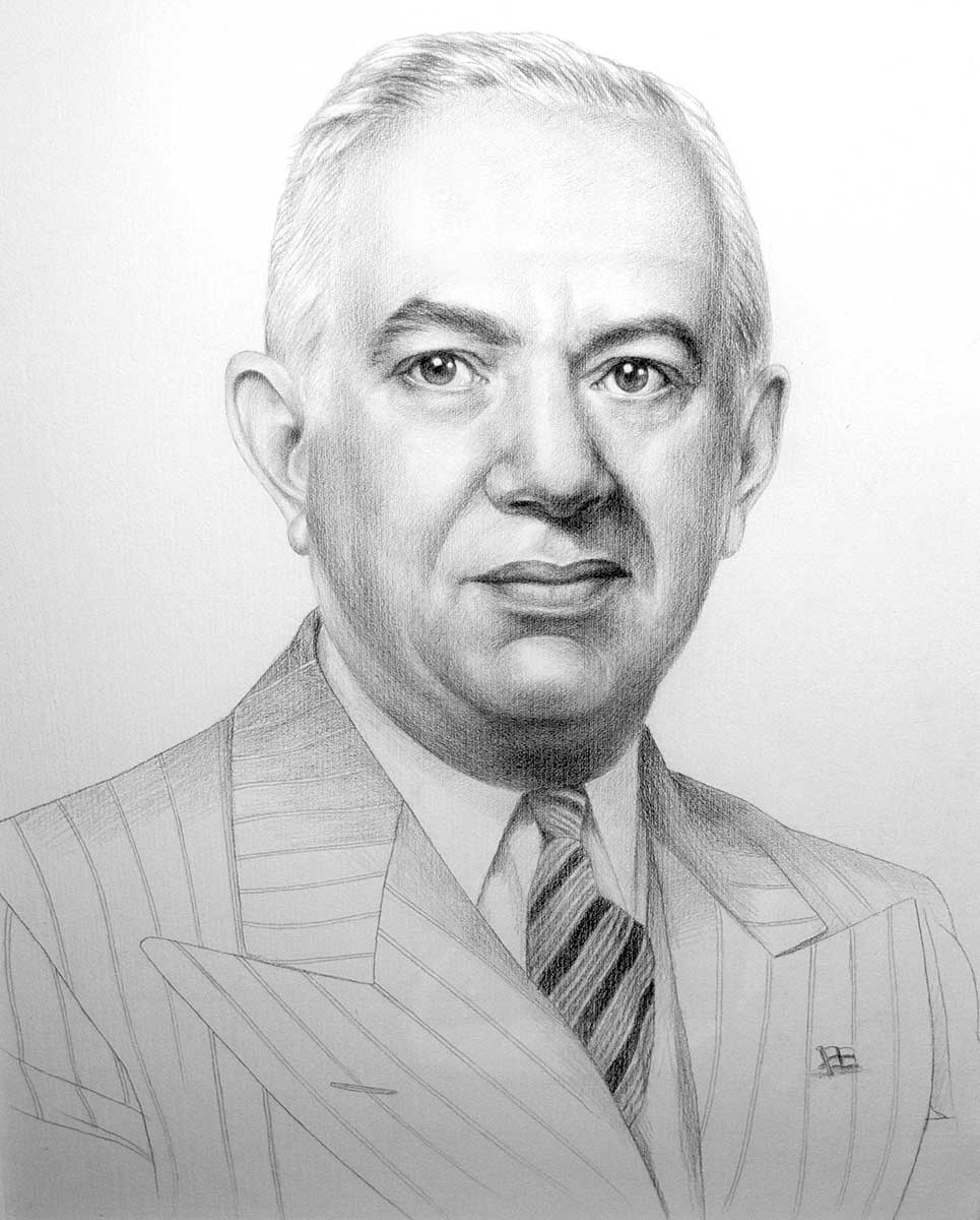 Sketched portrait of Jack Victor