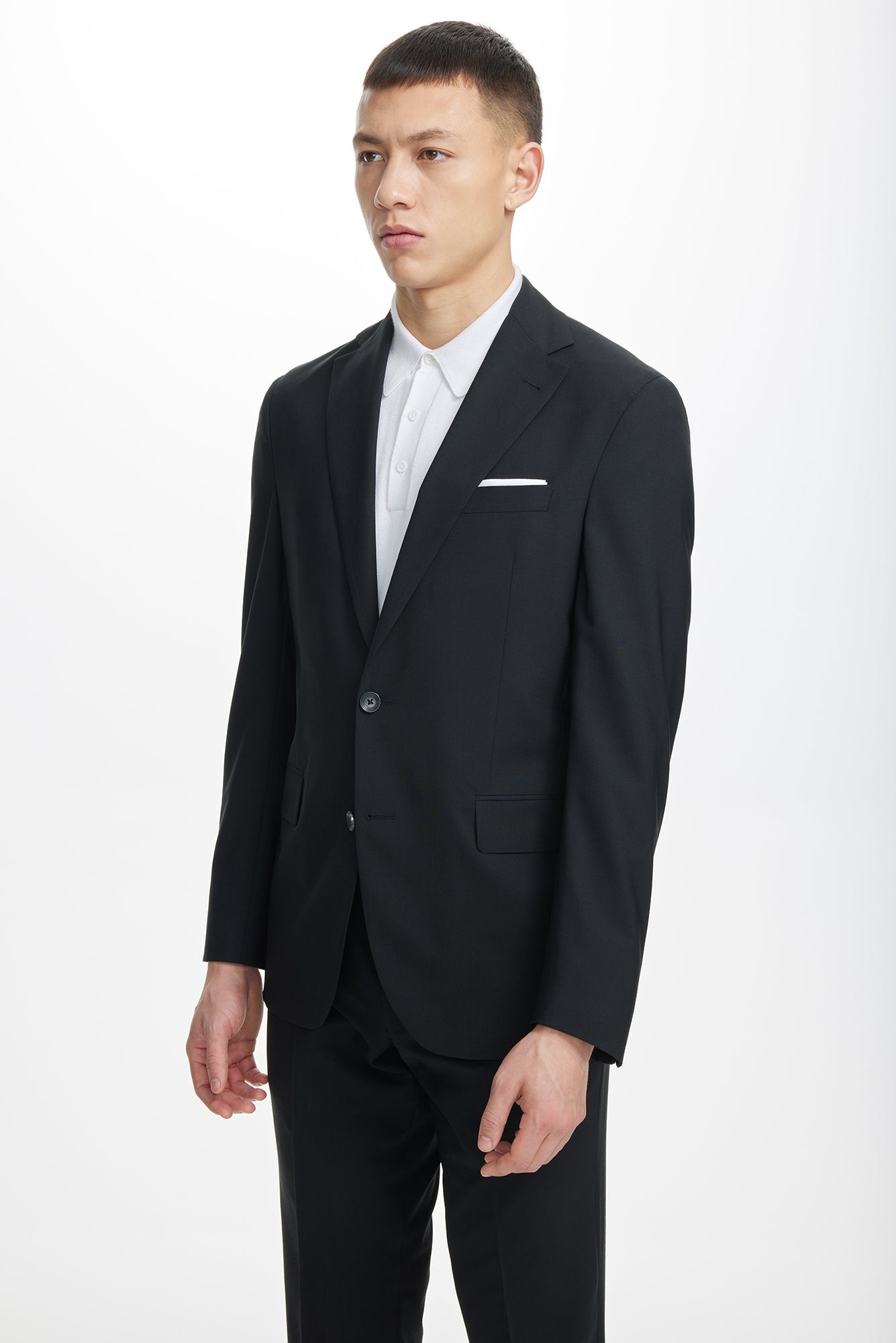 Alt view 1 Dean Solid Wool Stretch Suit in Black