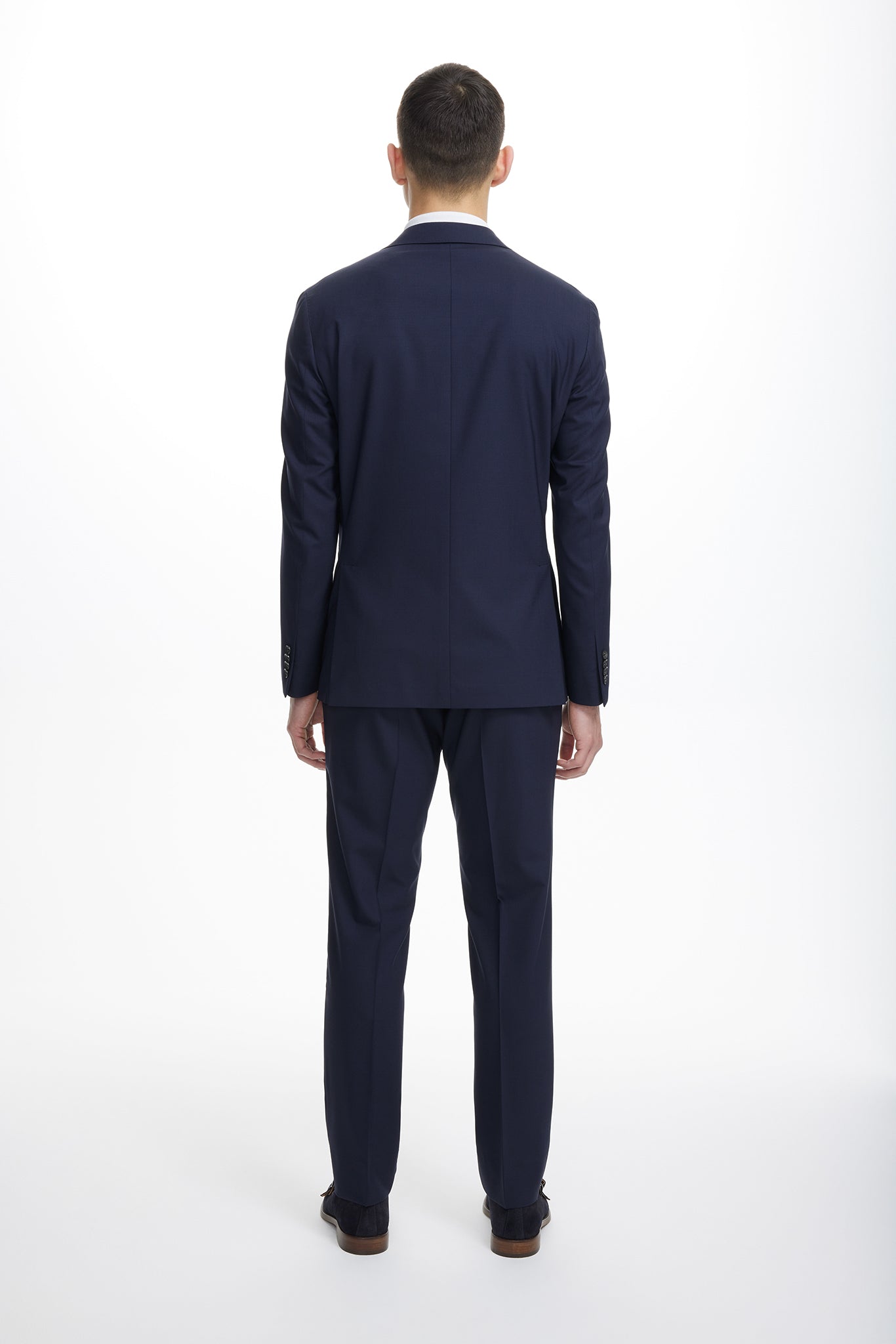Navy Solid Dean Wool Stretch Suit