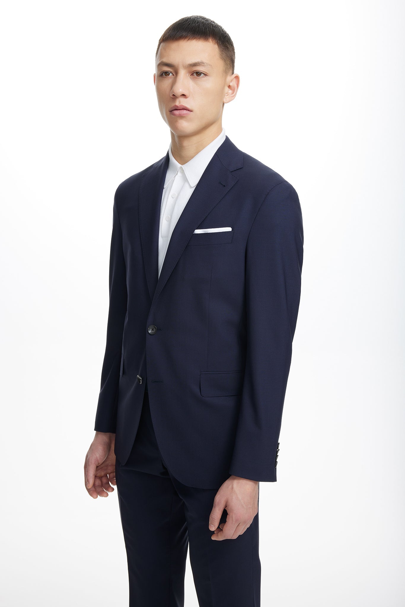 Alt view Dean Solid Wool Stretch Suit in Navy