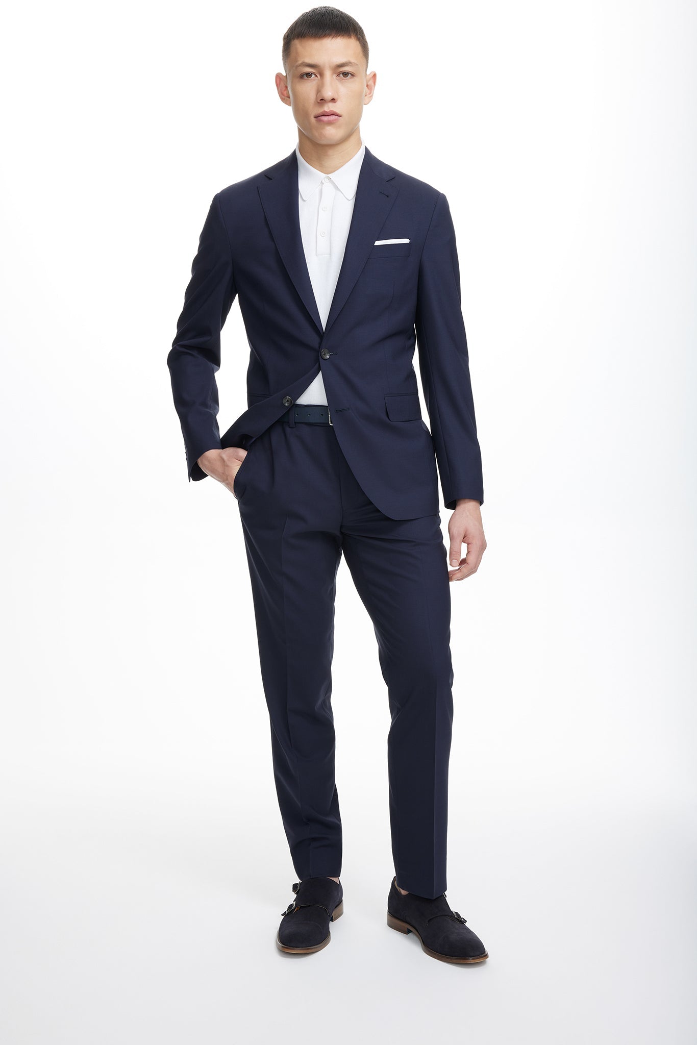 Alt view 2 Dean Solid Wool Stretch Suit in Navy