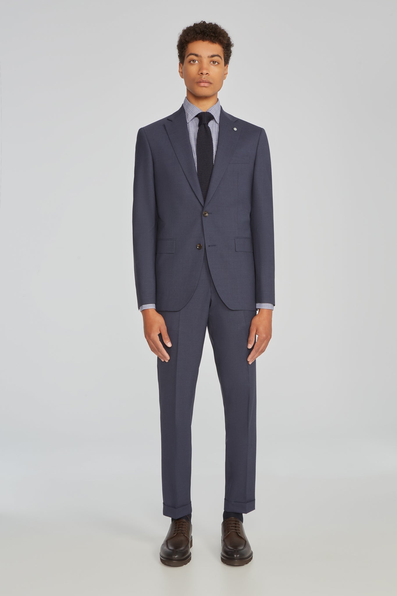 Dean Blue Solid Wool Stretch Suit