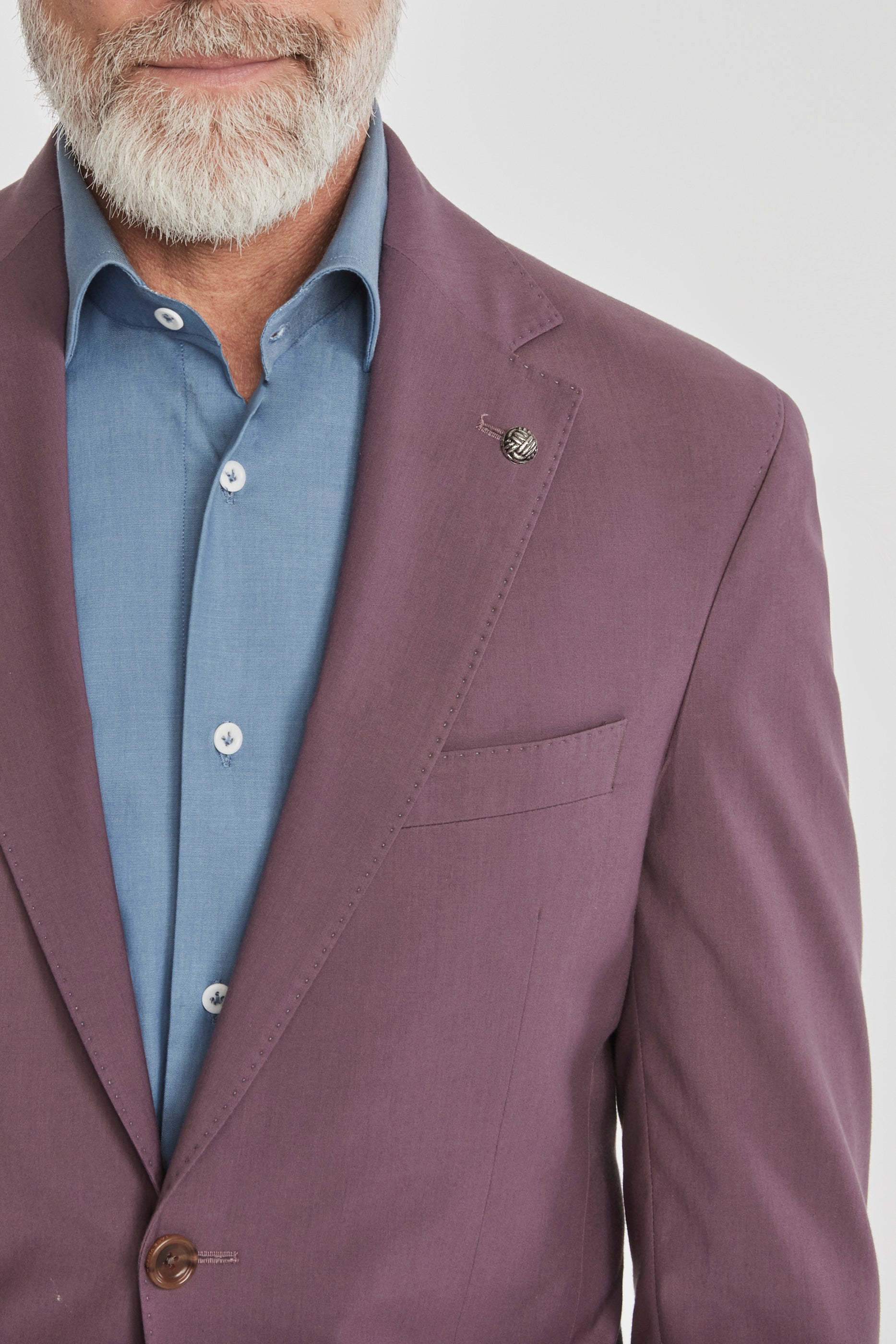 Alt view 2 Midland Solid Wool Cotton Stretch Suit in Berry