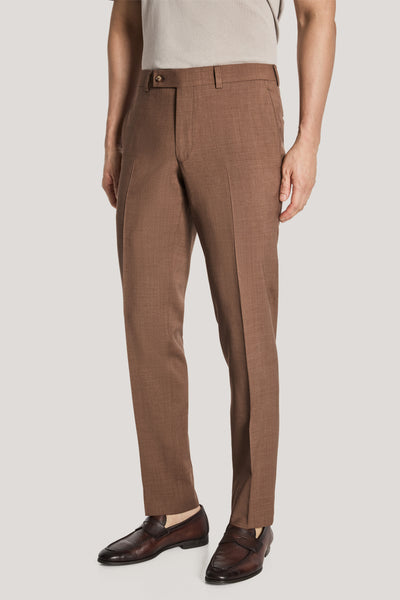 Pablo Tobacco Plain Front Trouser – Jack Victor