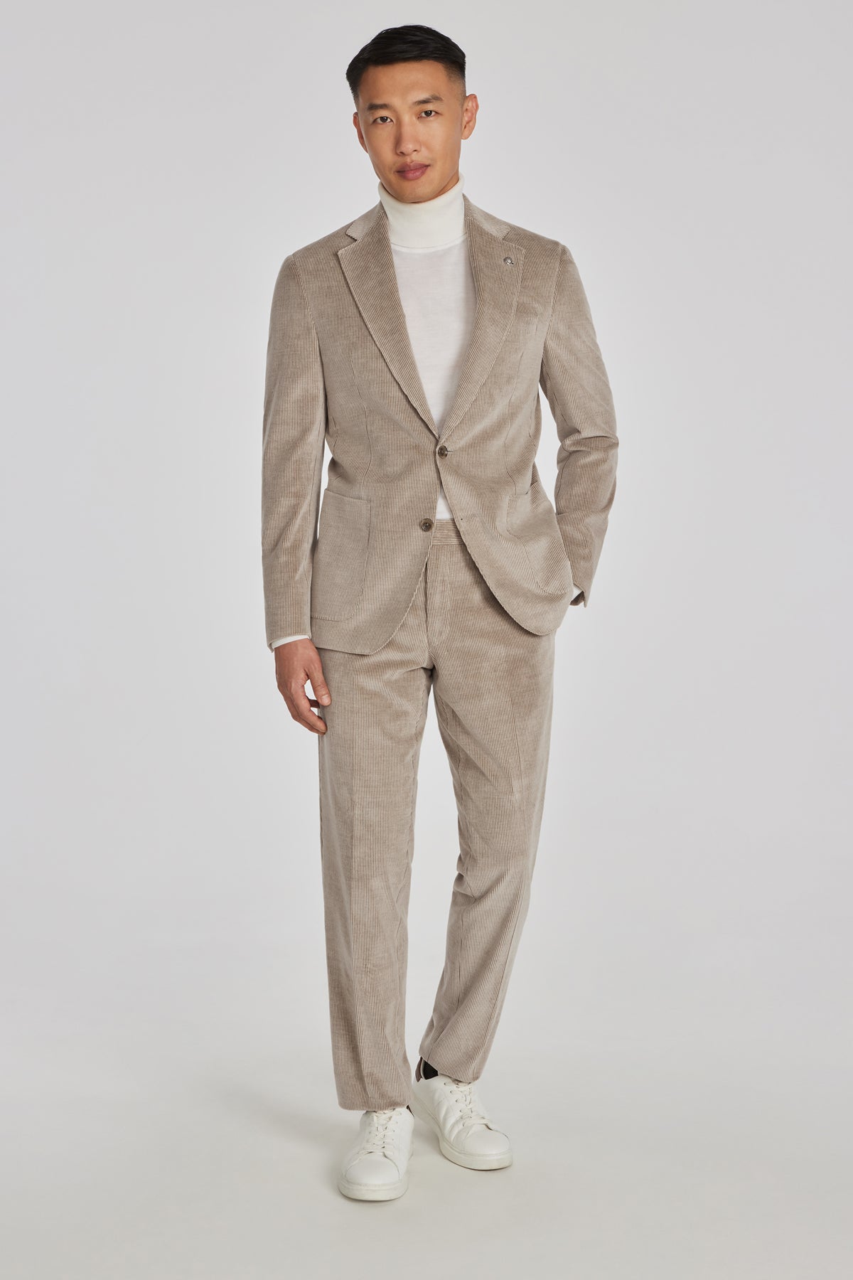 Alt view Myles Corduroy Cotton, Cashmere Stretch Suit in Tan