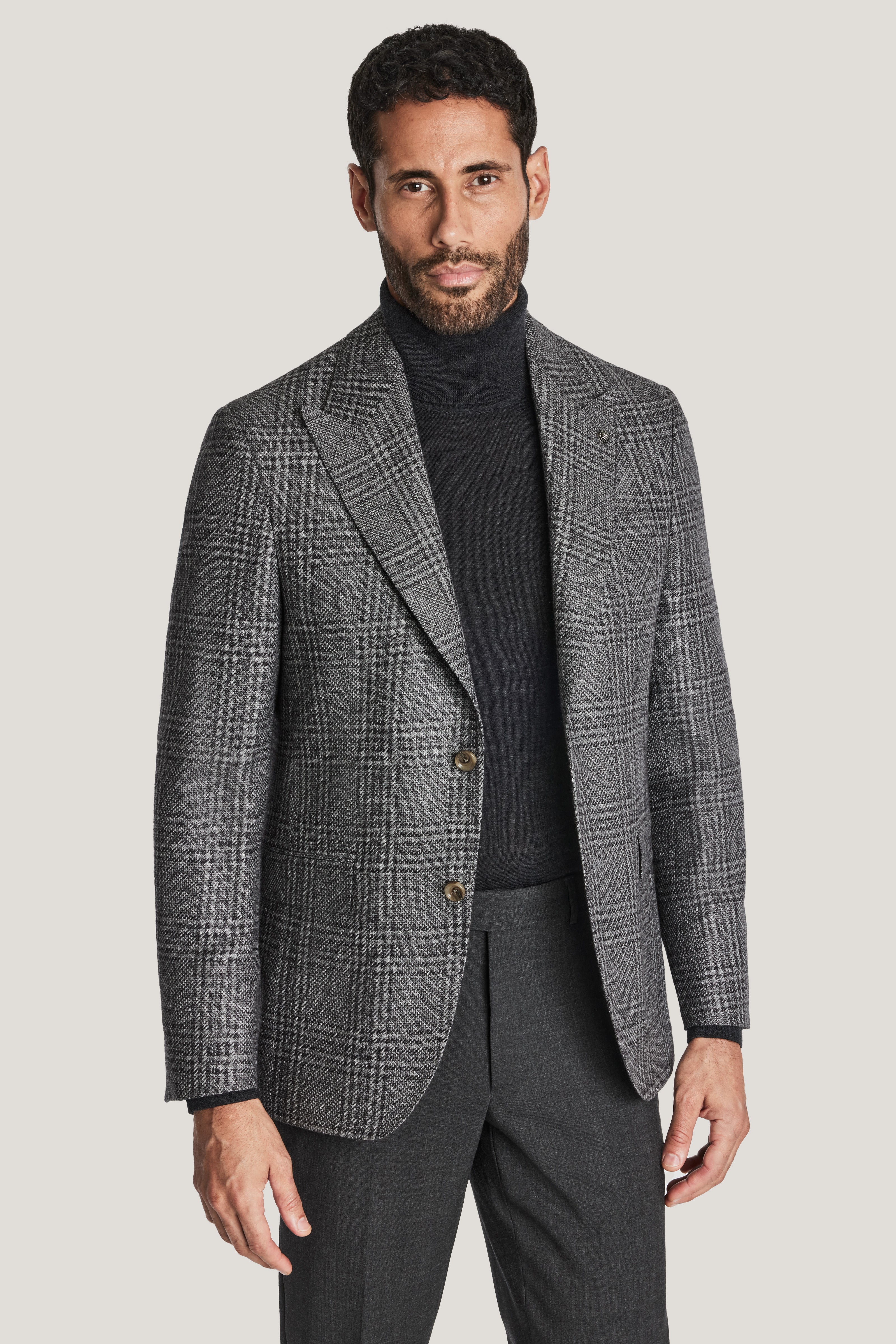 Alt view Grey Plaid Blazer