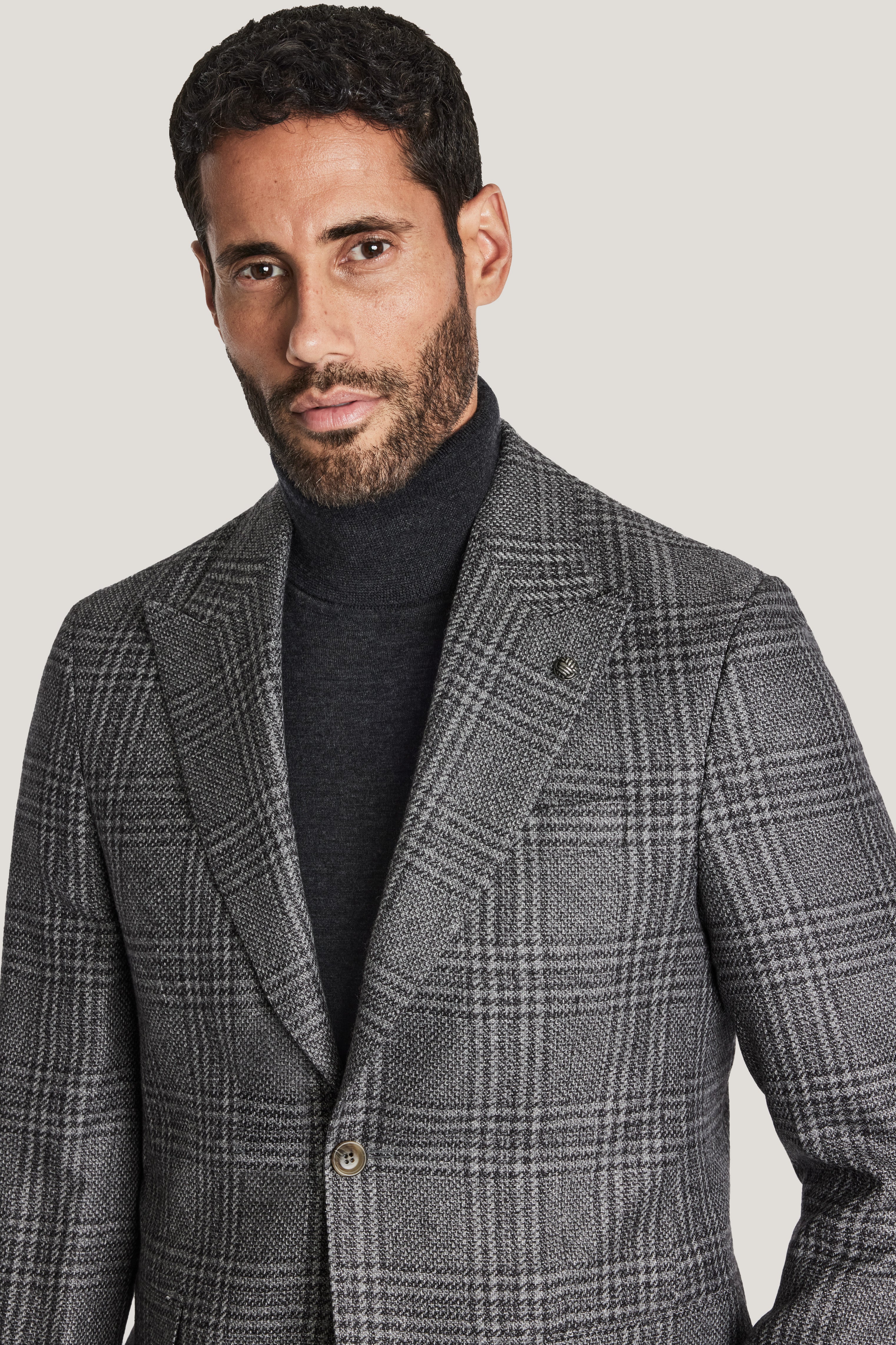 Alt view 1 Grey Plaid Blazer