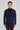 Hill Navy Solid Wool and Lycra Blazer