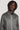 Mid grey Harrington jacket with zip front, collar, and long sleeves, worn over navy shirt.