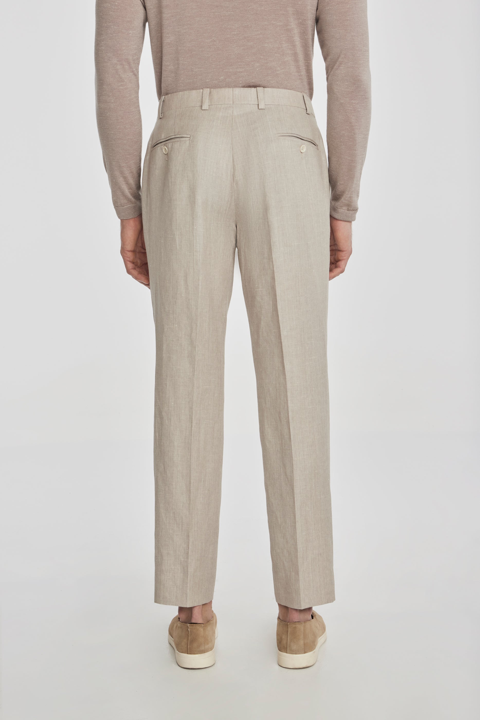 Alt view 5 Pablo Wool and Linen Tailored Trouser in Tan
