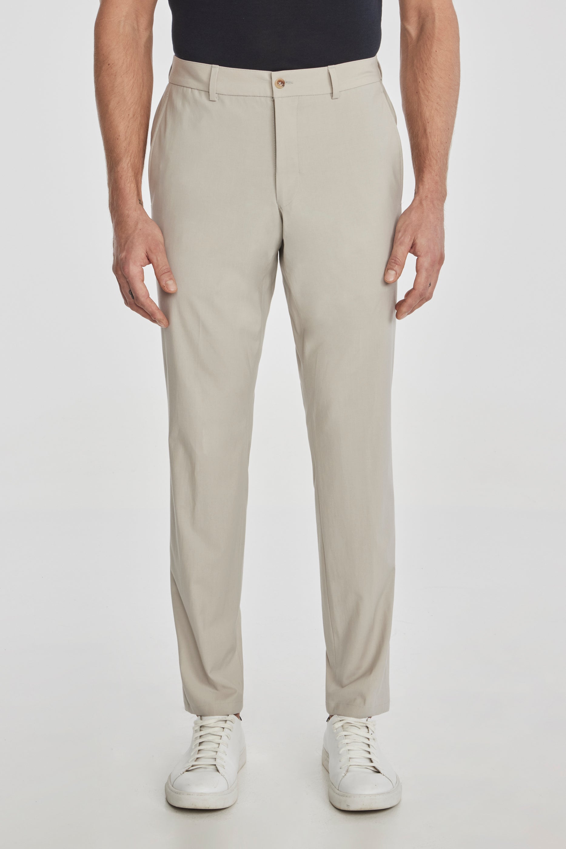 Alt view Perth Wool and Cotton Stretch Pant in Tan