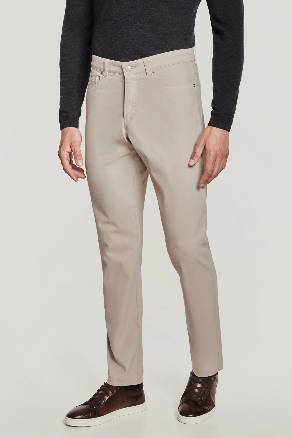 Jackie Light Beige Five-Pocket Trouser – Jack Victor