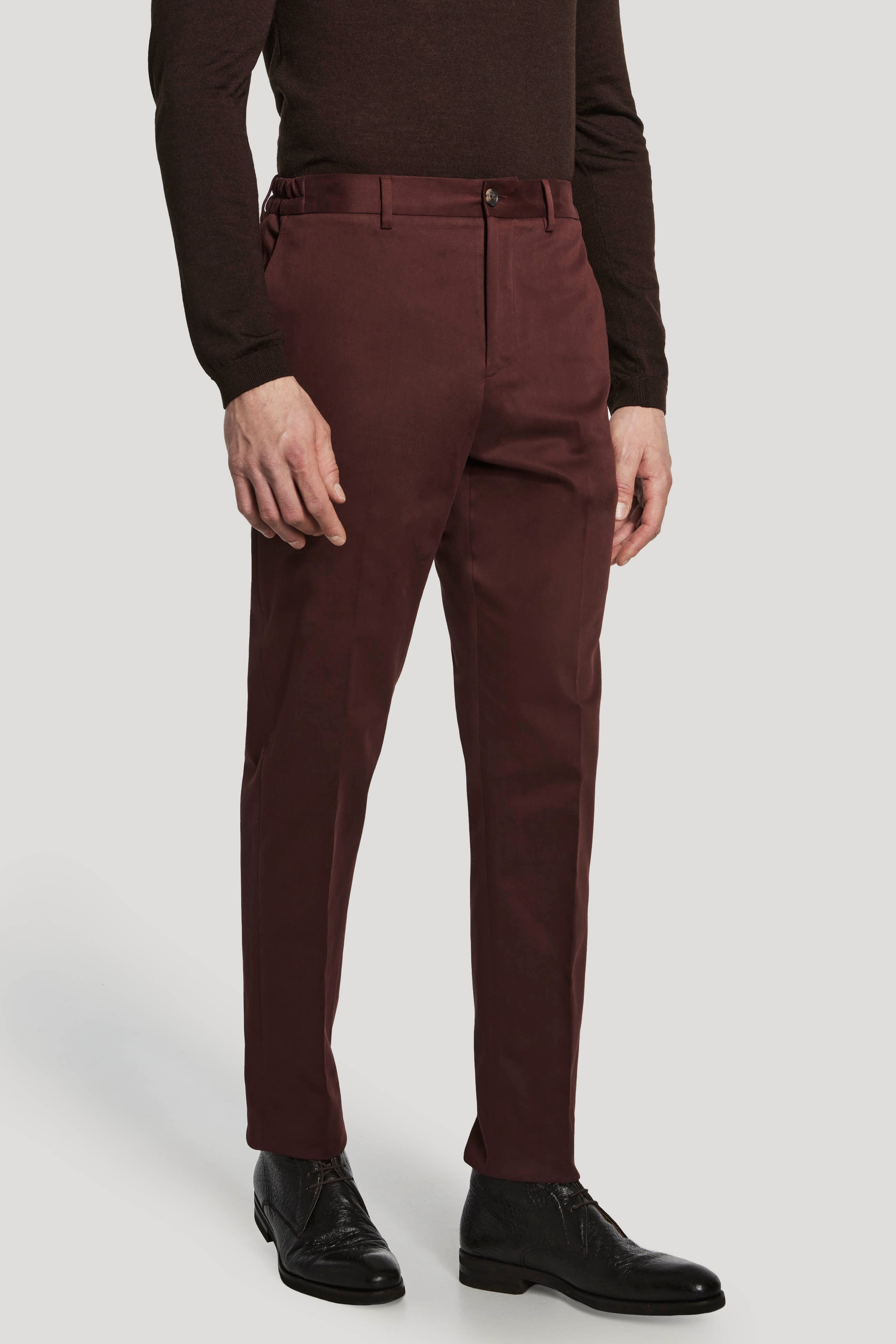 Alt view Wine Trouser with Stretch Waistband