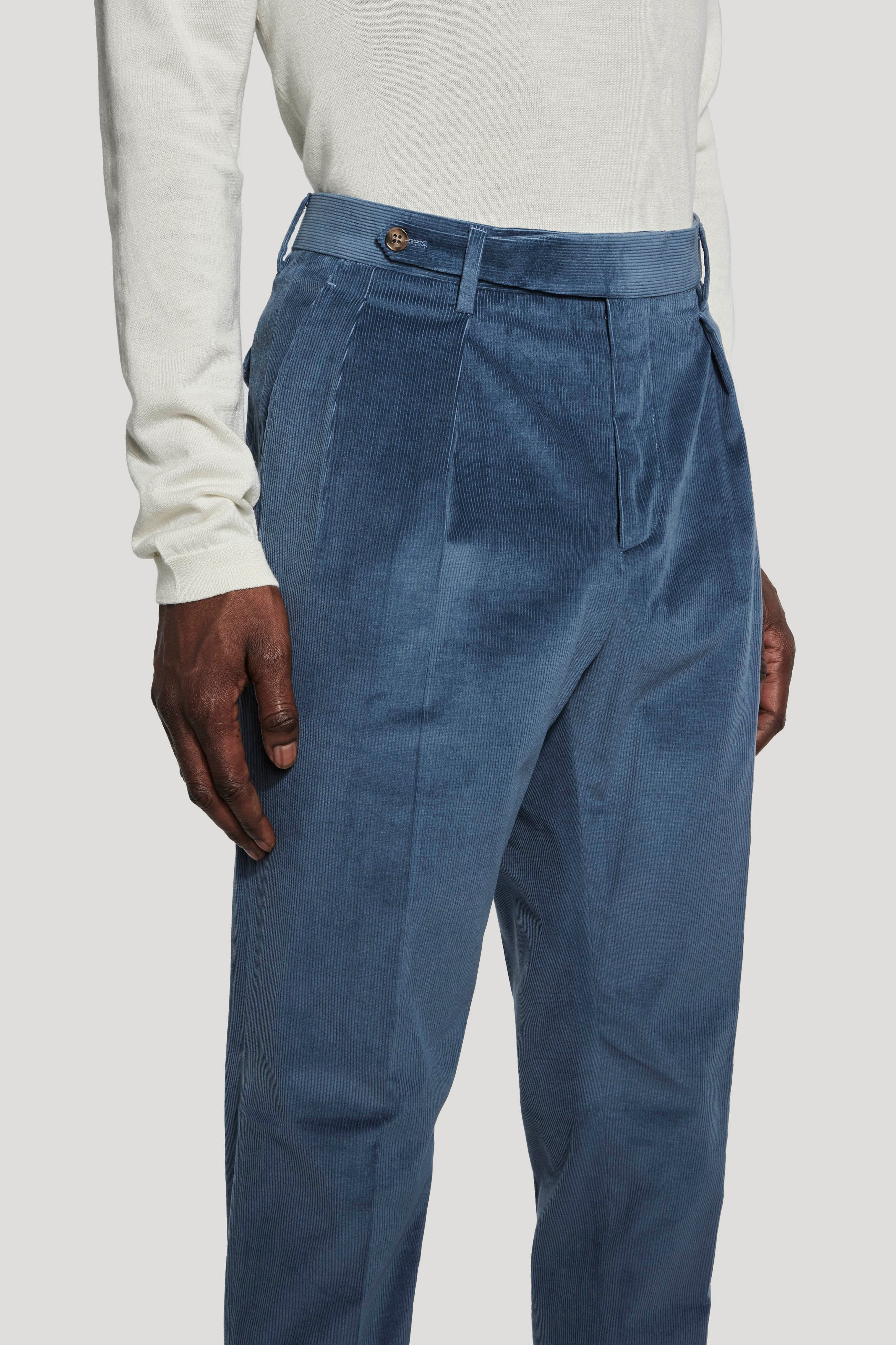 Alt view 1 Blue Corduroy Trousers