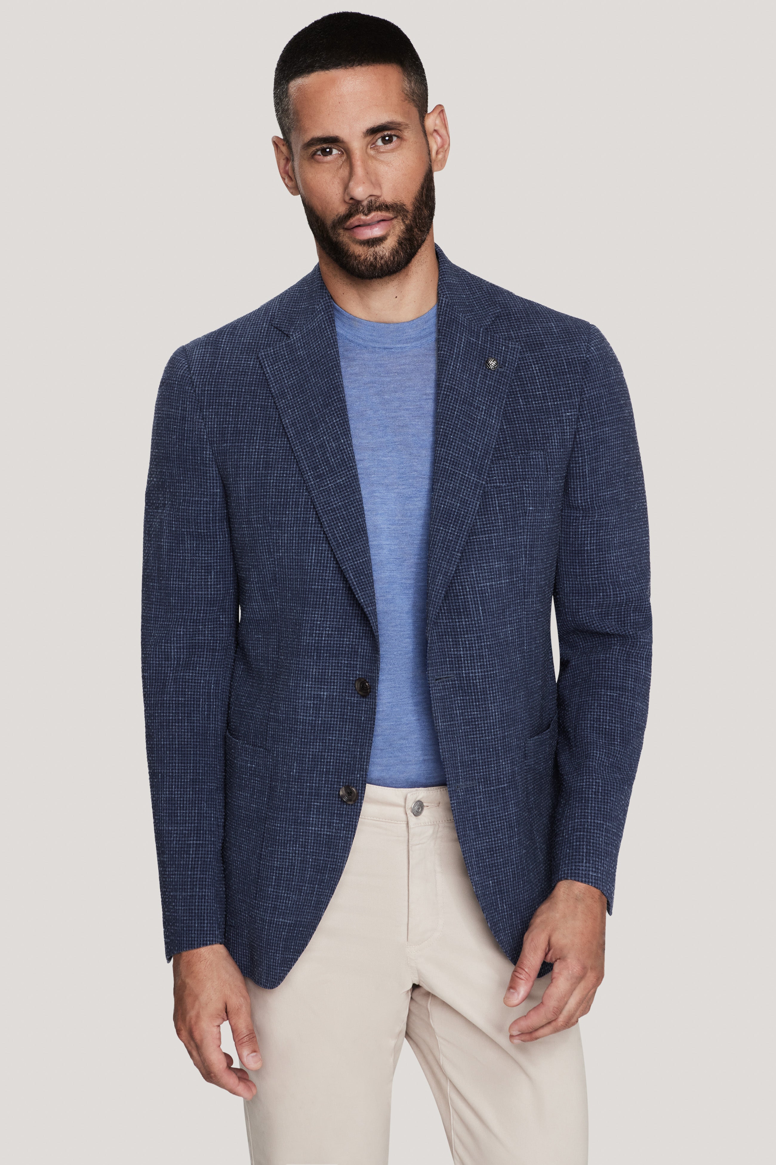Alt view Navy Seersucker Blazer