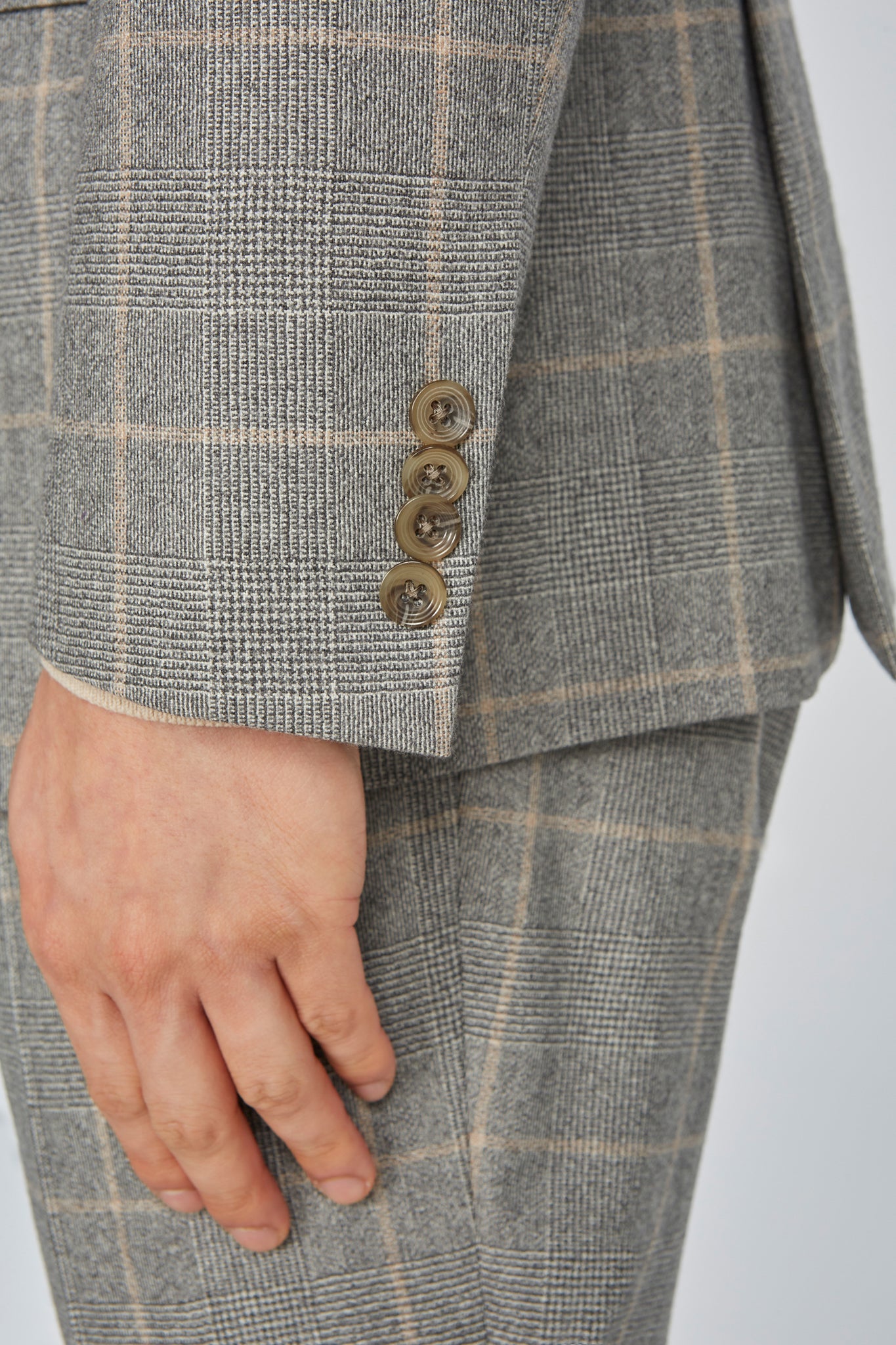 Alt view 5 McAllen Plaid Wool Suit in Light Grey