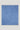 Blue twill throw blanket with fringed edges and small orange label on corner.
