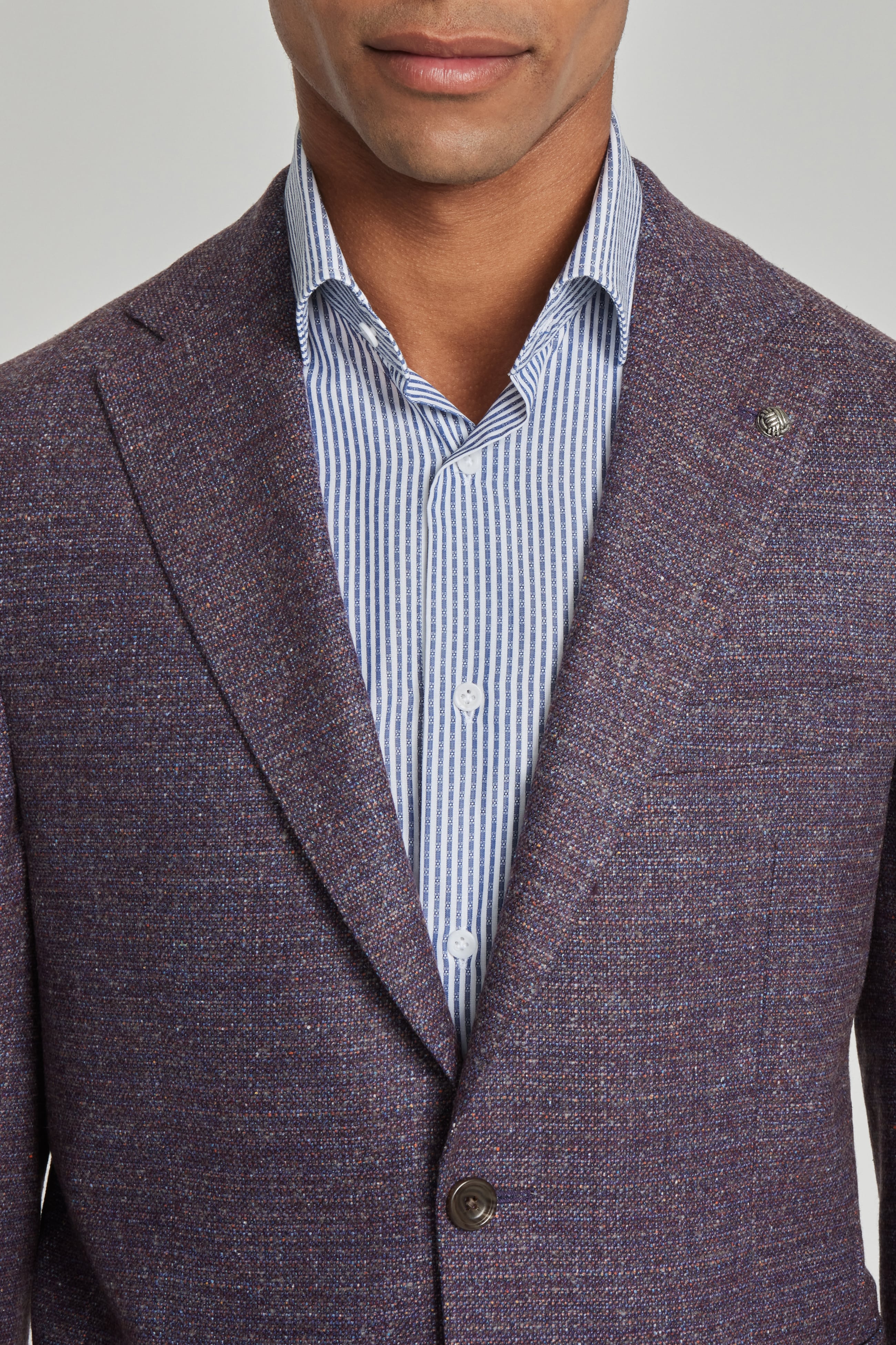 Alt view 1 Morton Donegal Wool and Silk Blend Stretch Blazer in Berry