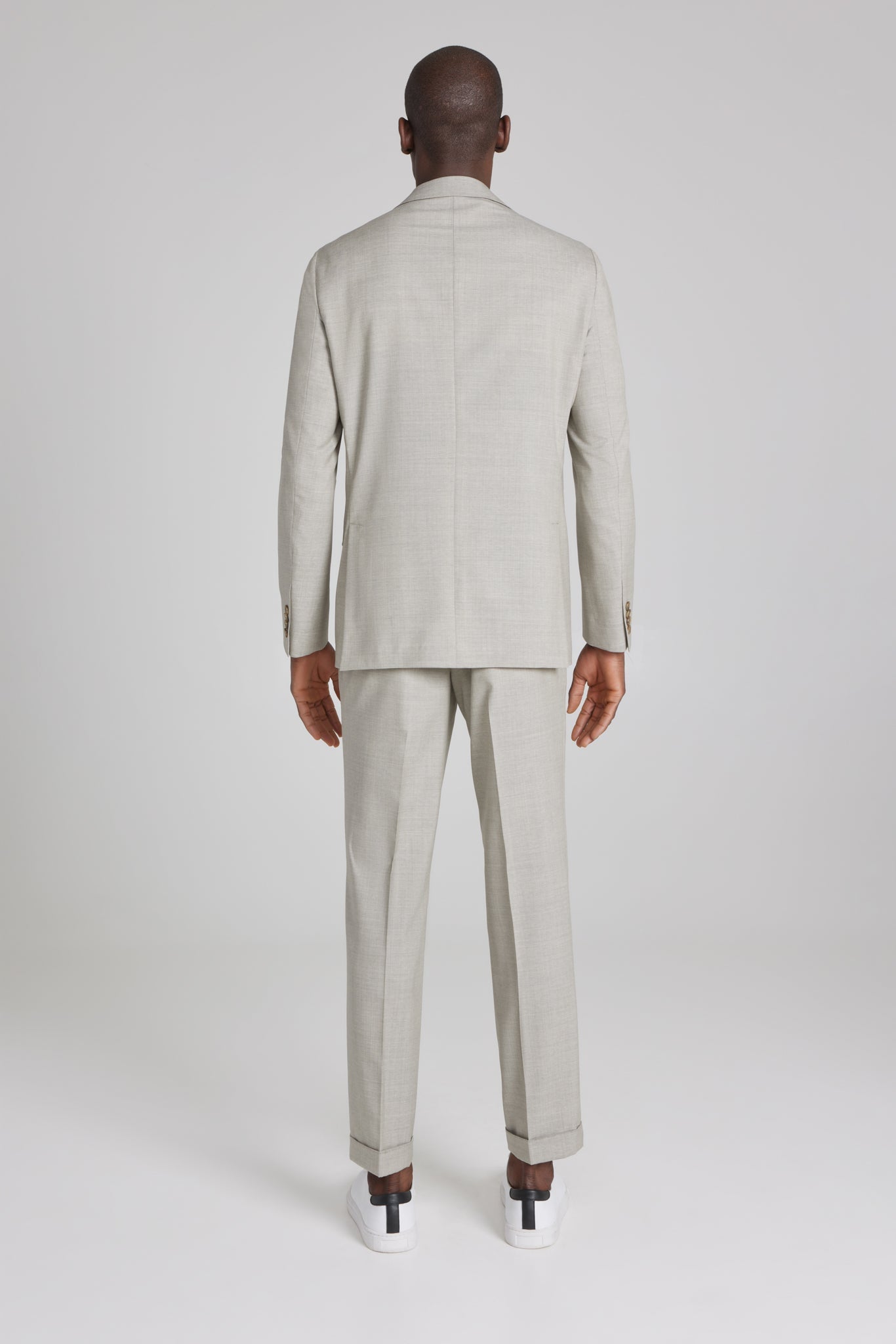 Taupe Solid Midland Wool Suit