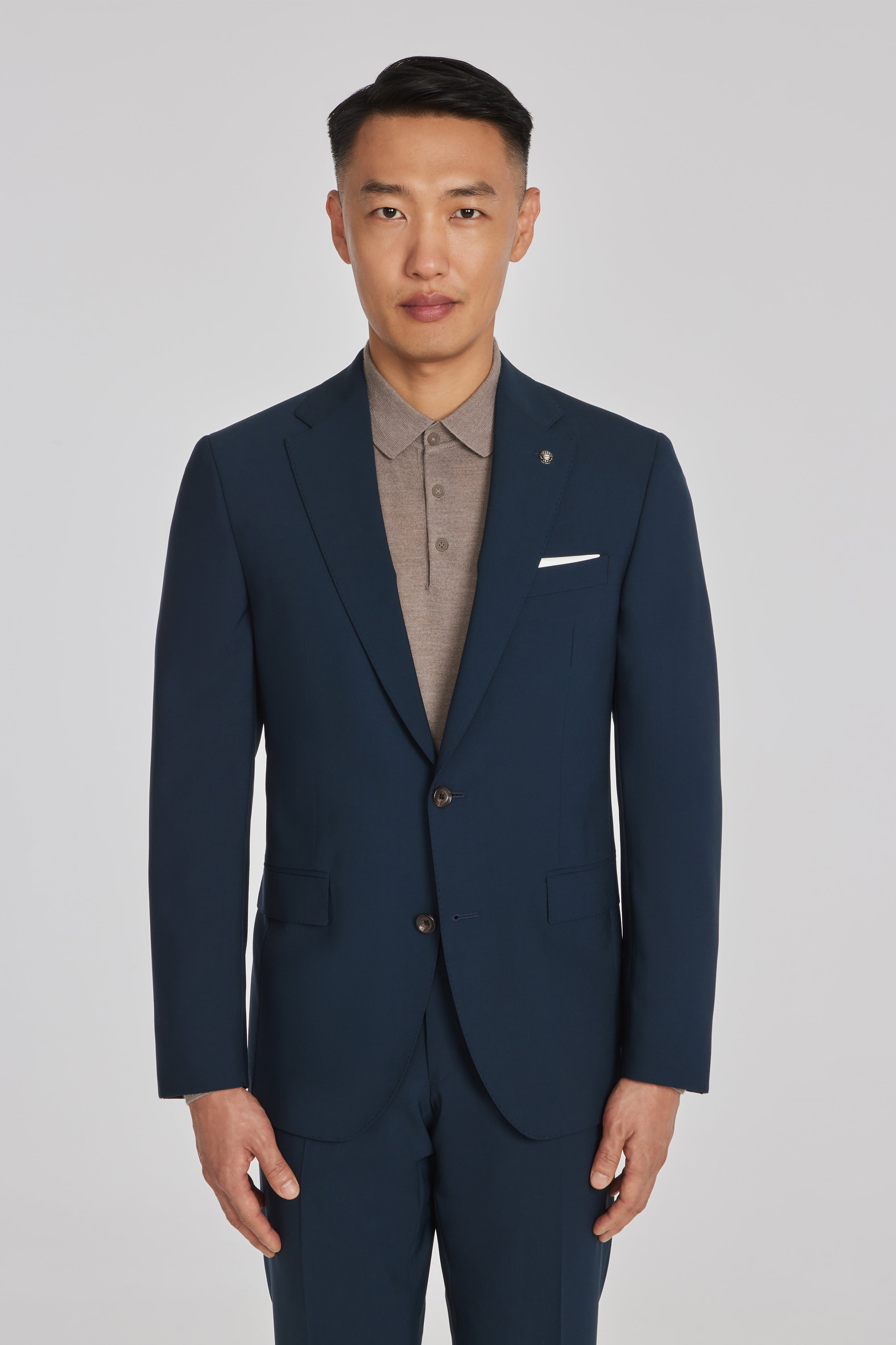 Alt view 3 Esprit Solid Super 110's Wool Stretch Suit in Blue