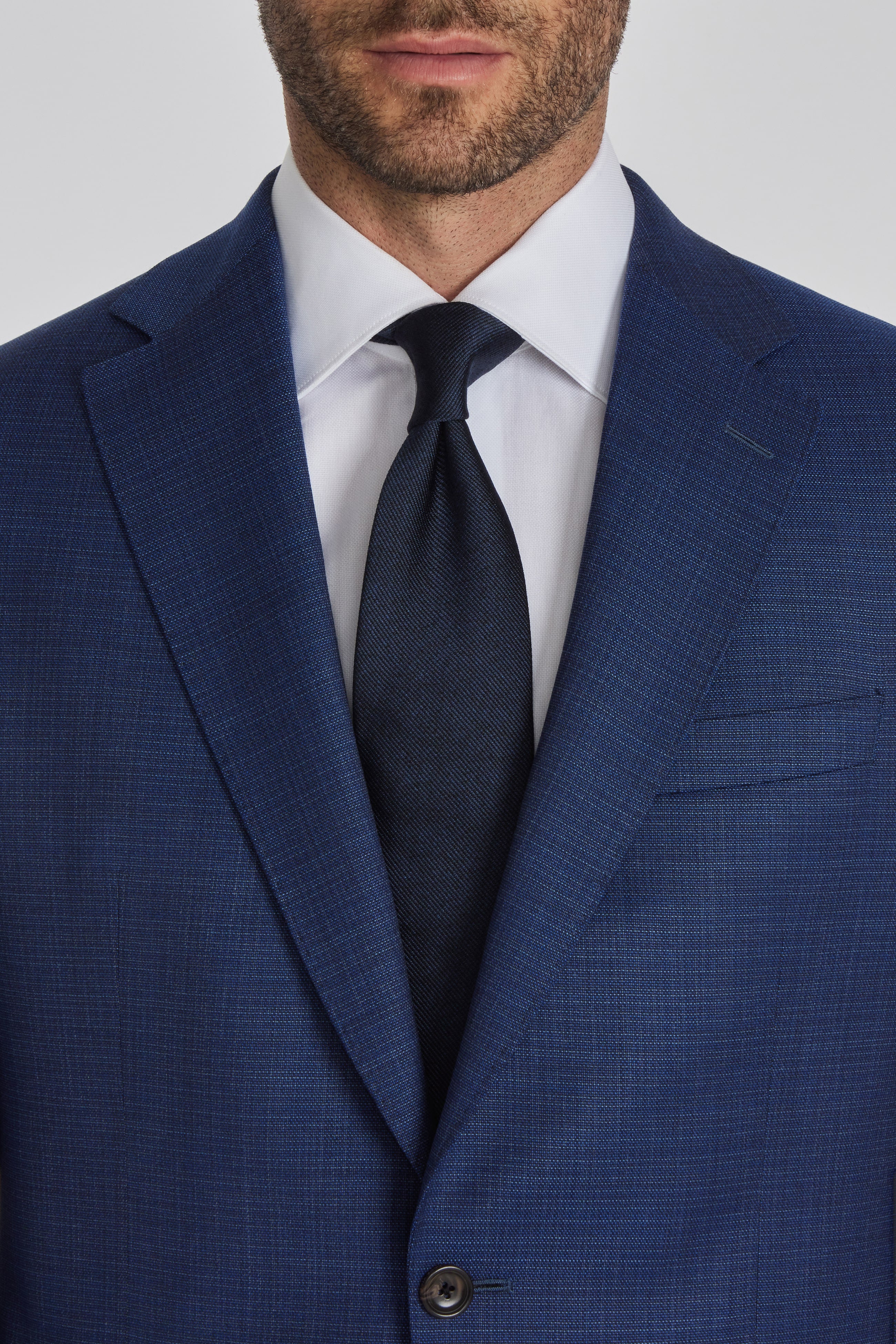 Esprit Blue Neat Super 120's Wool Stretch Suit