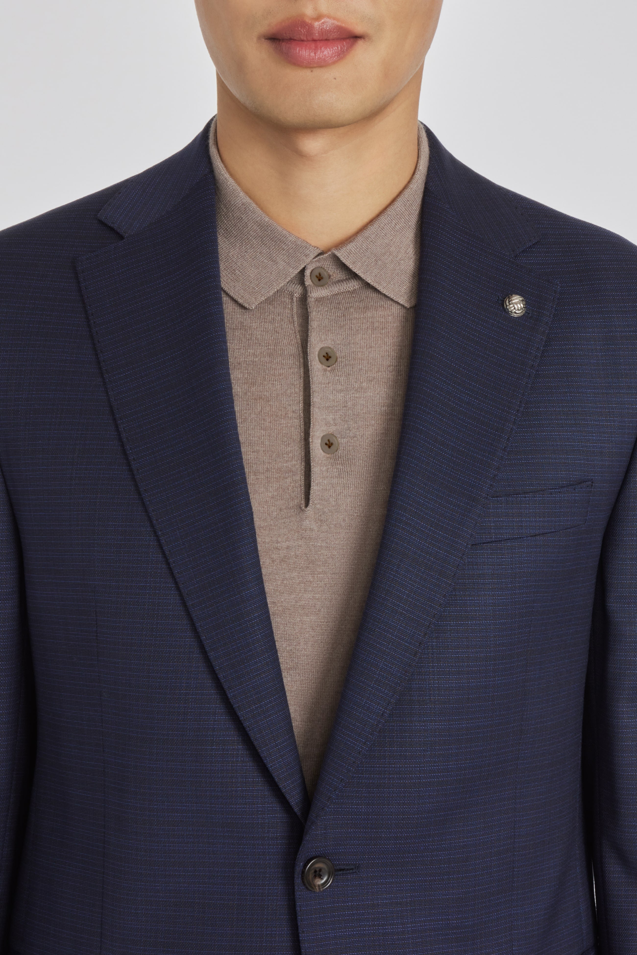 Esprit Navy Micro Pattern Super 120's Wool Stretch Suit