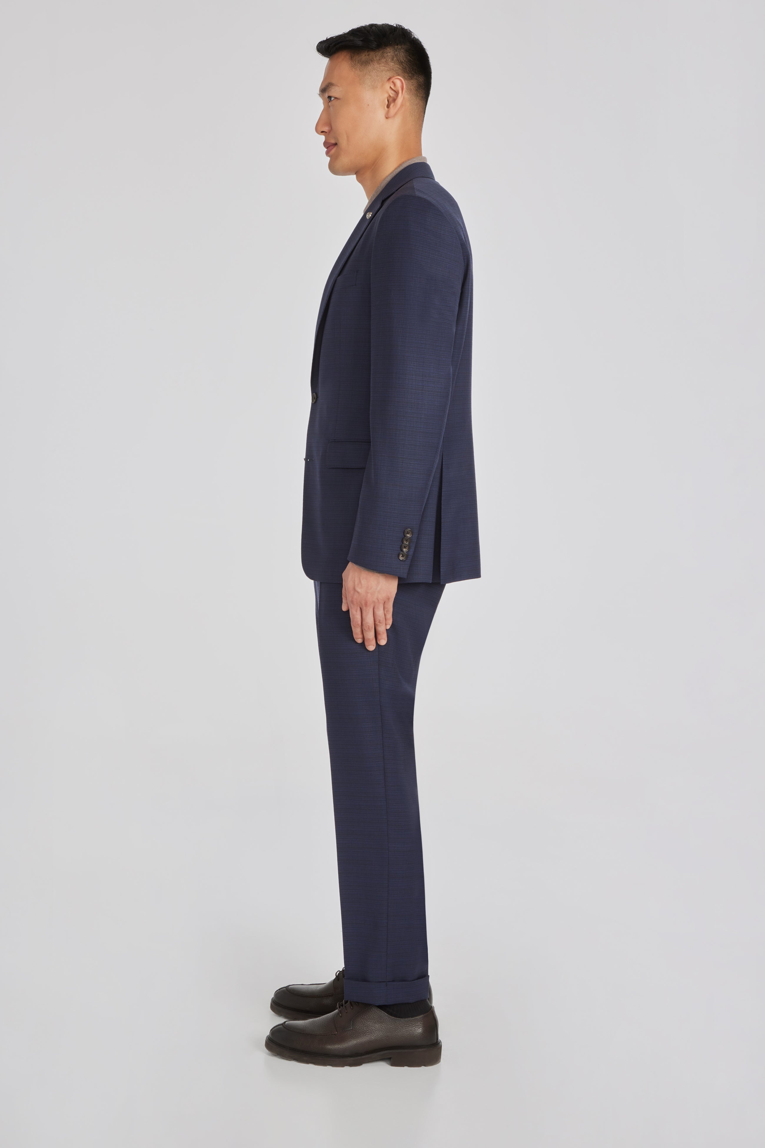 Alt view 3 Esprit Micro Pattern Super 120's Wool Stretch Suit in Navy