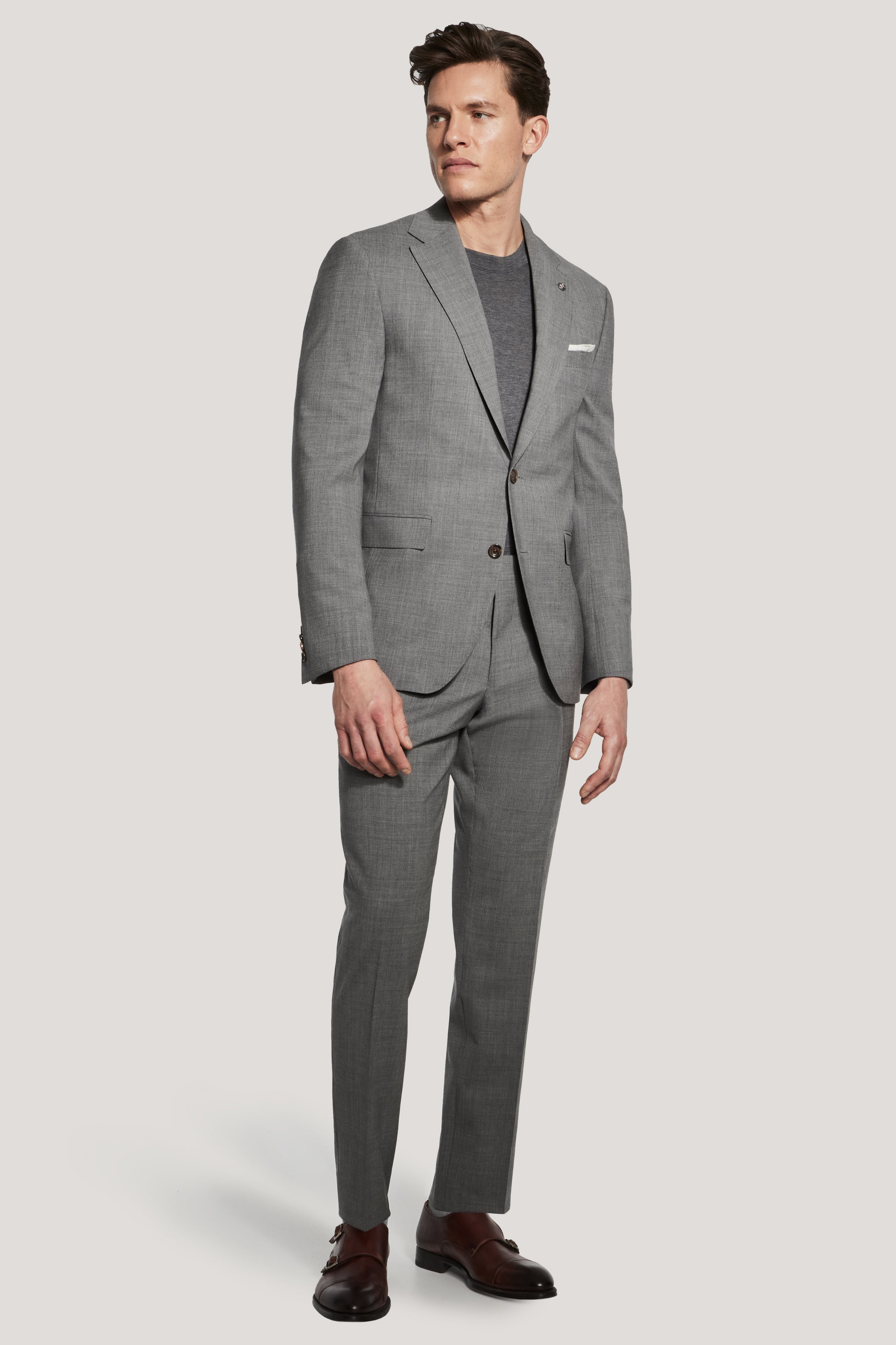 Alt view 1 Grey Solid Stretch Suit