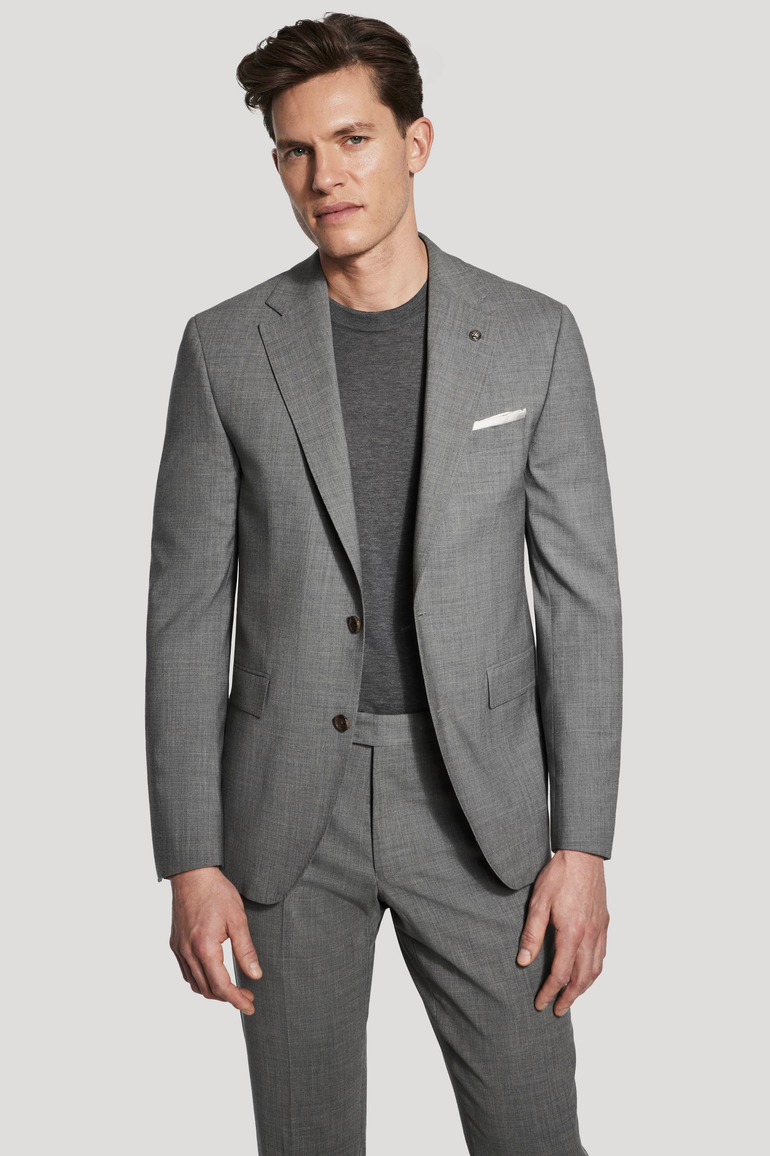 Alt view Grey Solid Stretch Suit