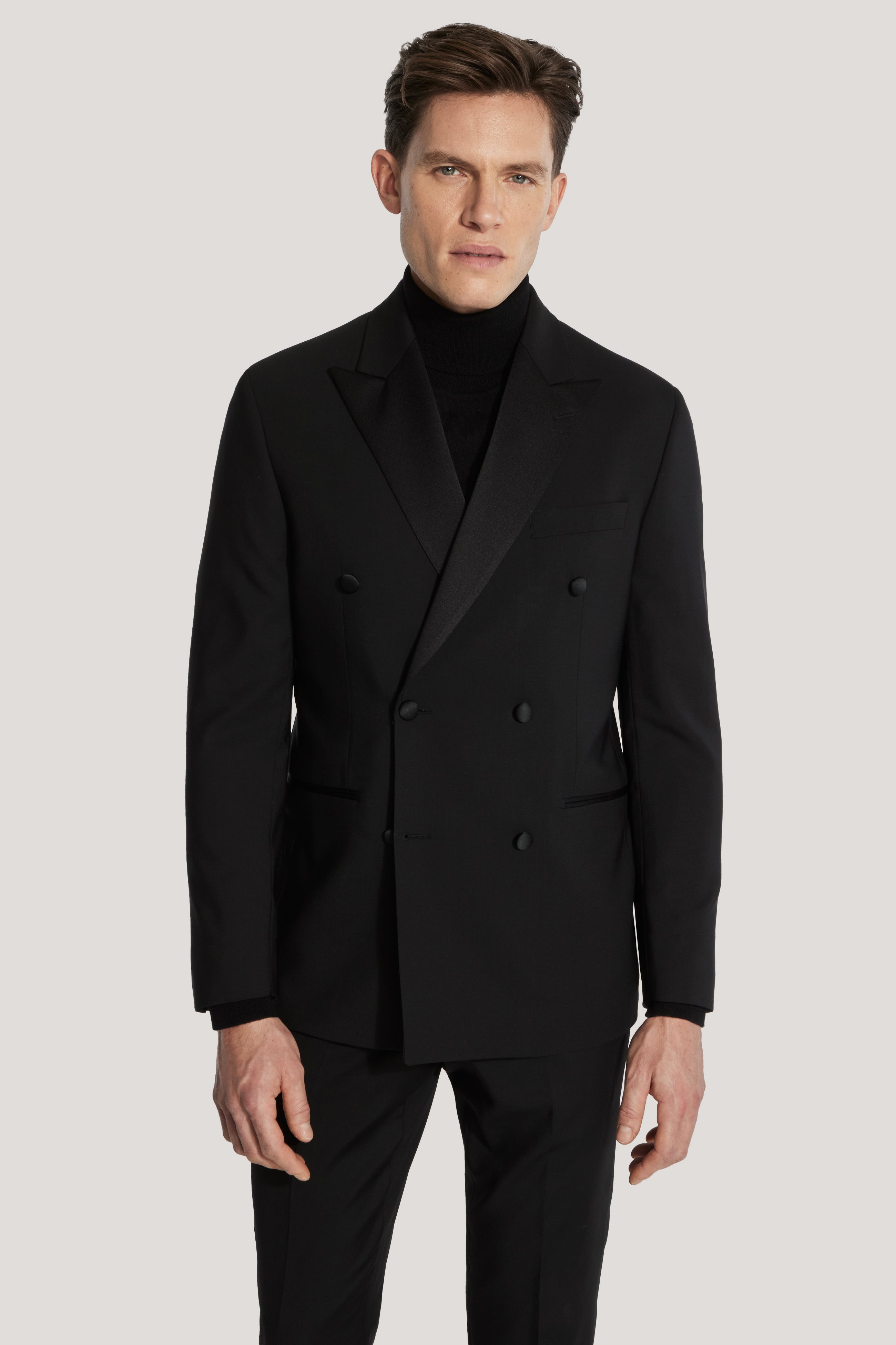 dress black suit Eden Black Double Breasted Tuxedo Suit